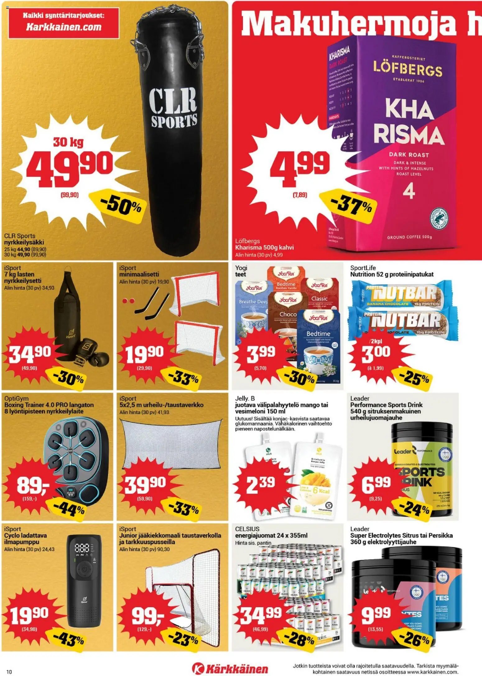 Kärkkäinen tarjoukset – voimassa 13/10/2026 alkaen | Sivu: 10 | Tuotteet: Jääkiekkomaali, Mango, Vesimeloni, Persikka