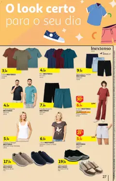 Pré-visualização Auchan folheto válido de 19/08/2026 | Página: 27 | Produtos: Calças, Calções, Calção, Mangas