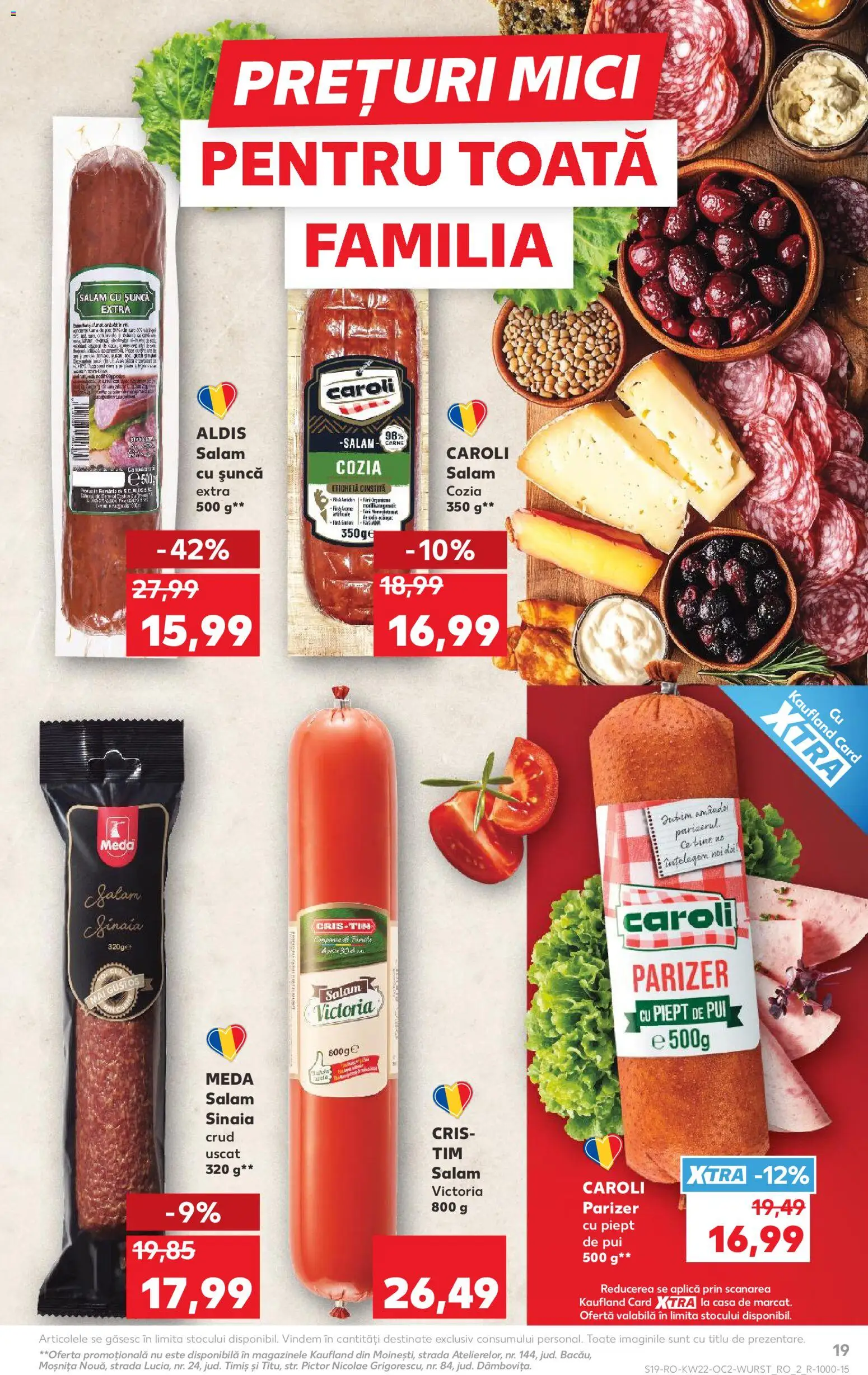 Noul catalog Kaufland – valabil de la 27.05.2026 | Pagină: 19 | Produse: Hacıyatmaz Kedi Oyuncağı, Salam, Șuncă, Parizer