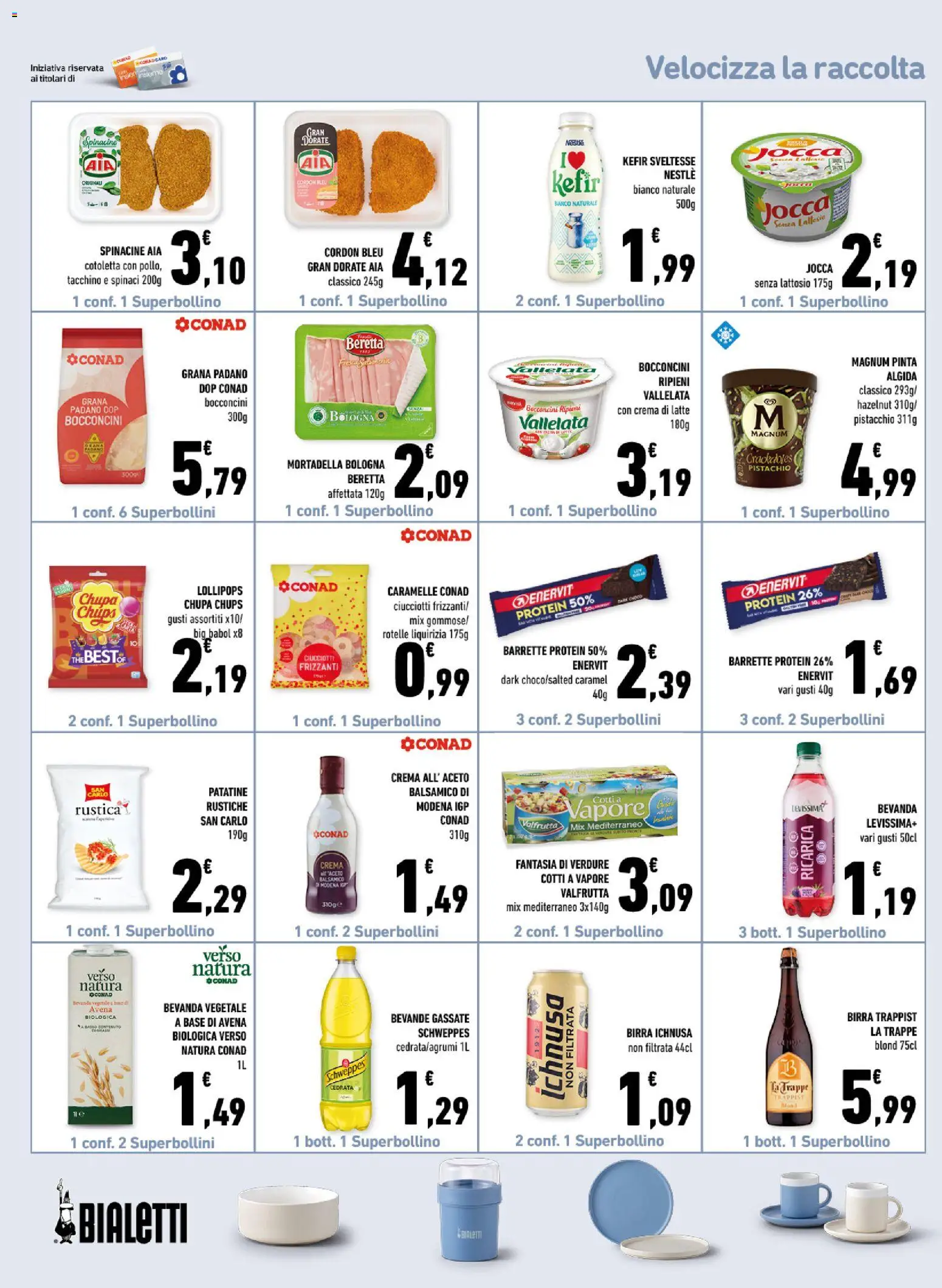 Volantino Conad del 16/07/2026 | Pagina: 14 | Prodotti: Crema, Birra, Verdure, Aceto