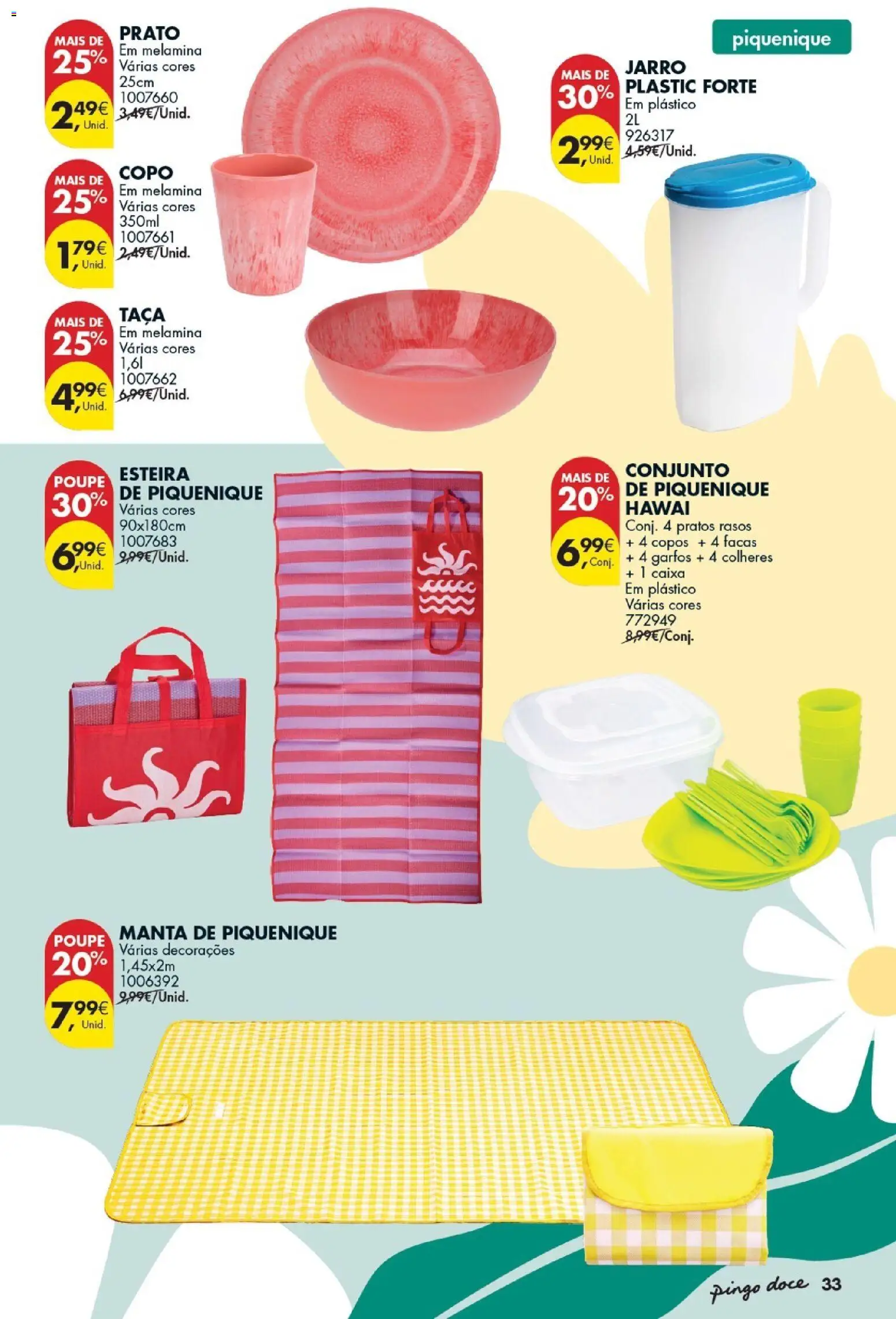 Pingo Doce Bazar Ar Livre │ válido de 05.05.2026 | Página: 35 | Produtos: Copos, Pratos, Garfos, Colheres