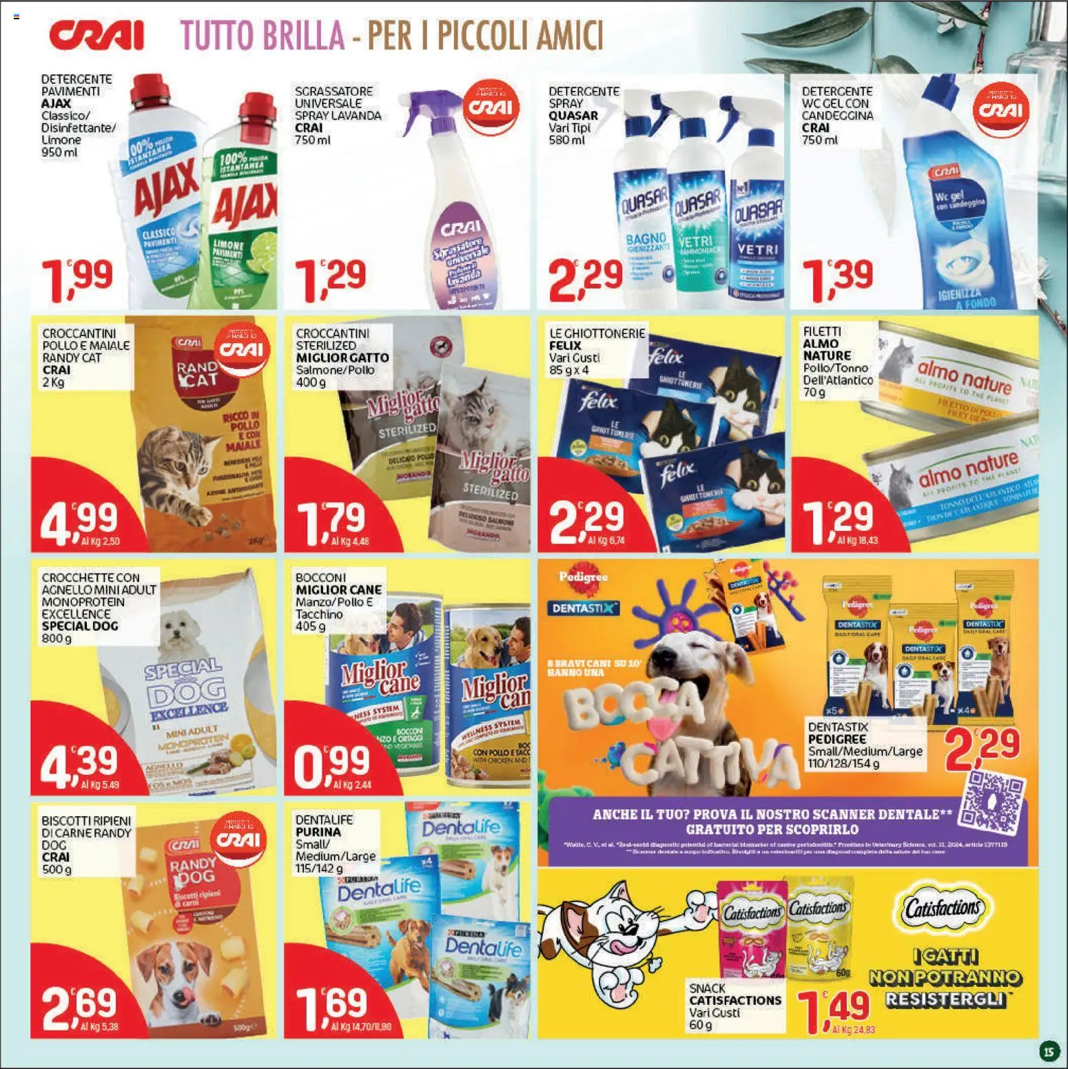 Volantino CRAI del 11.06.2026 | Pagina: 15 | Prodotti: Pollo, Maiale, Detergente, Crocchette