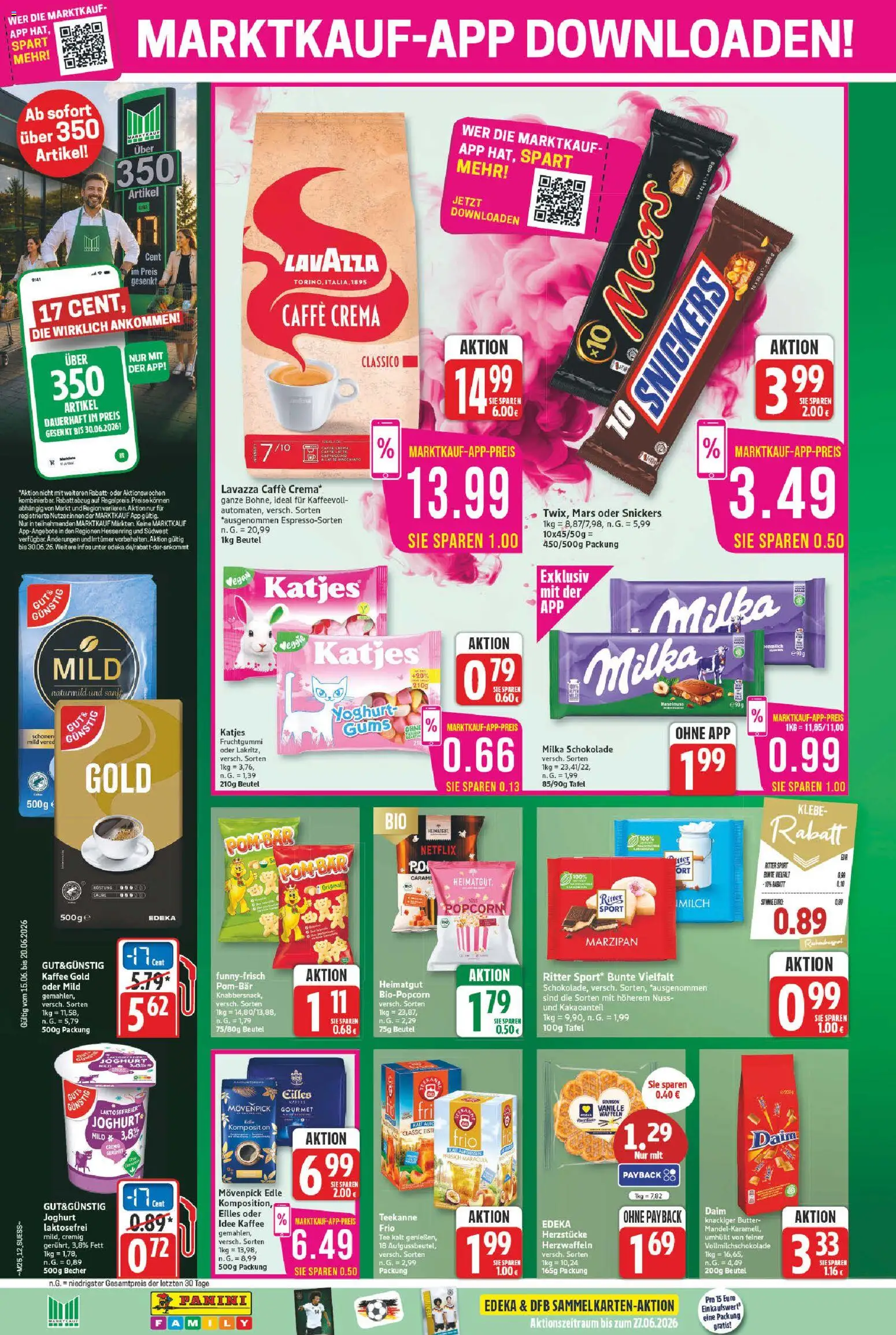 Marktkauf Prospekt – gültig ab 15.06.2026 | Seite: 12 | Produkte: Butter, Milka, Mars, Teekanne