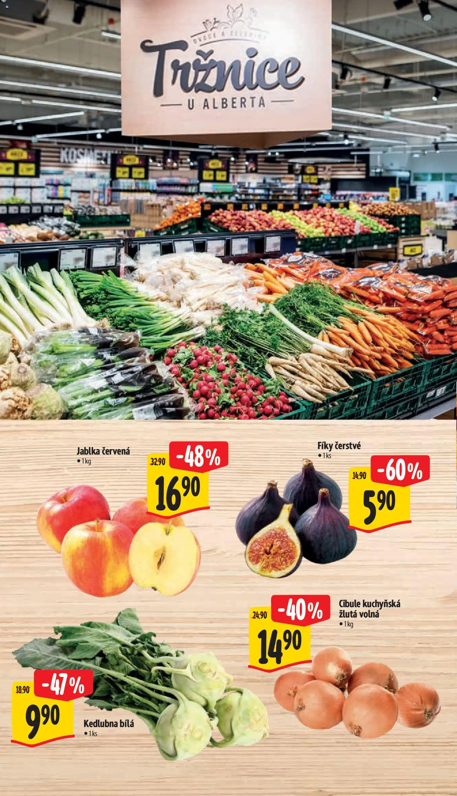 Albert leták - Hypermarket - Znojmo od 07.10.2026 | Strana: 6 | Produkty: Fíky, Jablka, Cibule, Kedlubna