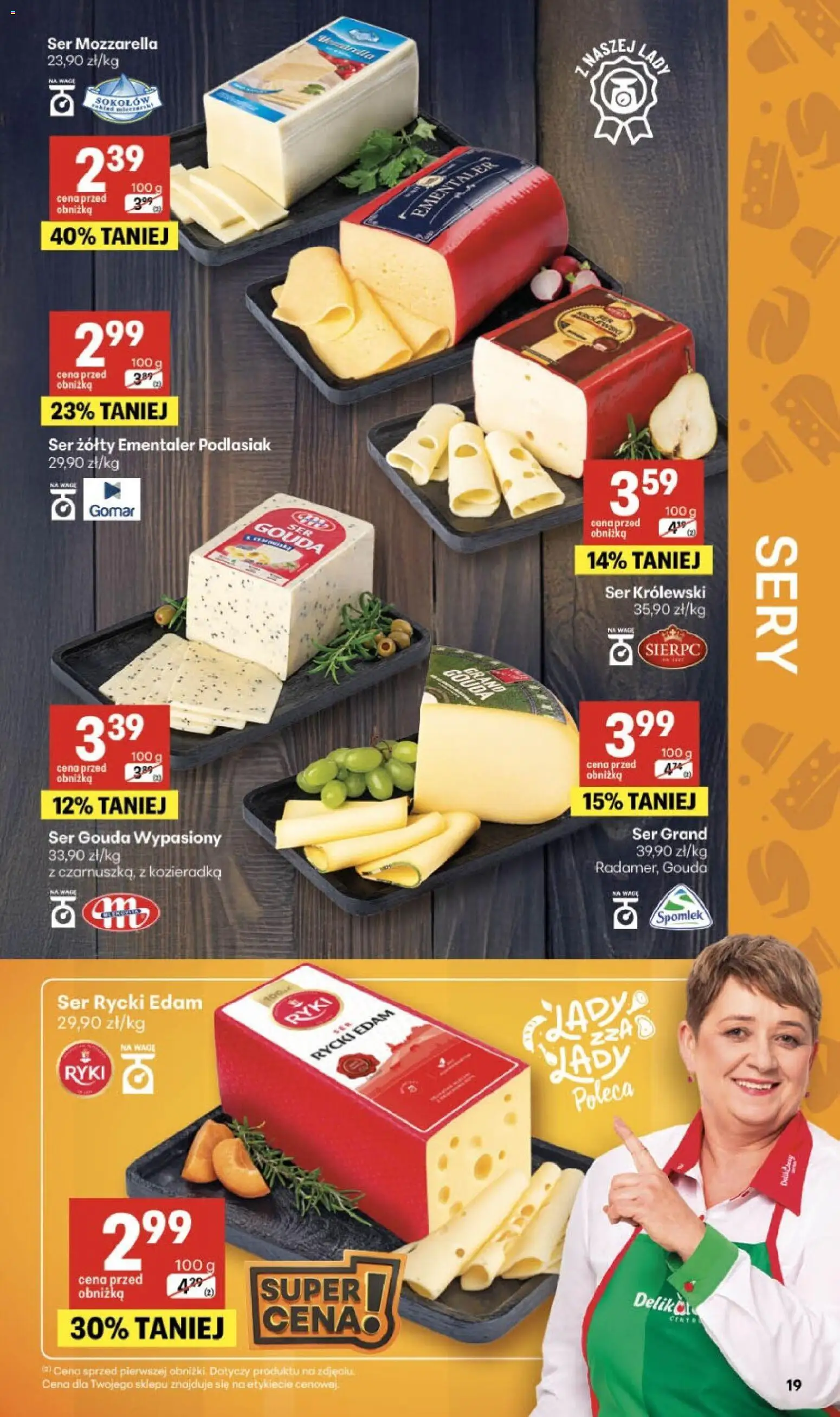 Delikatesy Centrum gazetka od 13.08.2026 | Strona: 19 | Produkty: Kozieradka, Sery, Mozzarella, Ser gouda