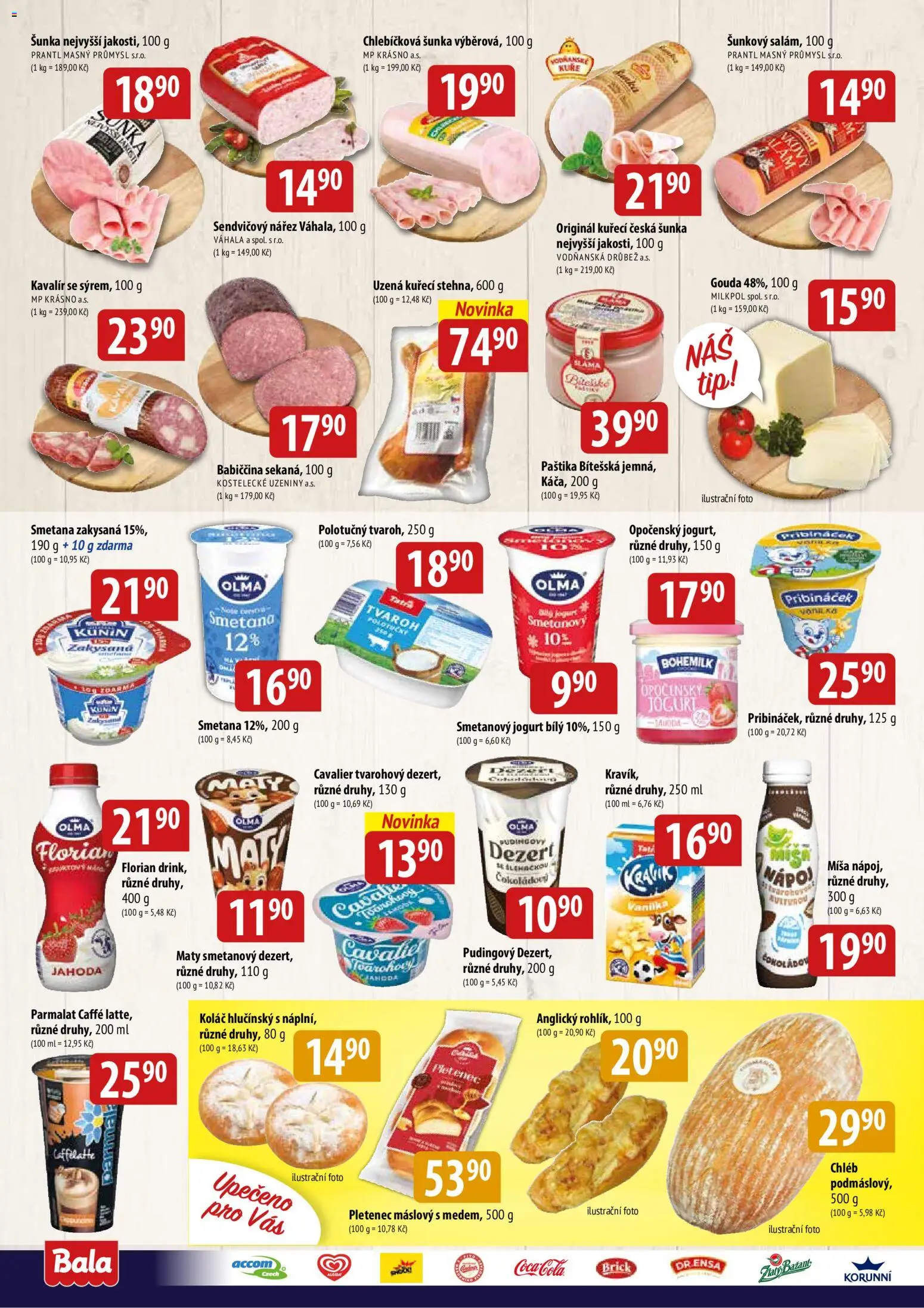 BALA velký leták + od 10.06.2026 | Strana: 2 | Produkty: Jogurt, Smetana, Pribináček, Paštika