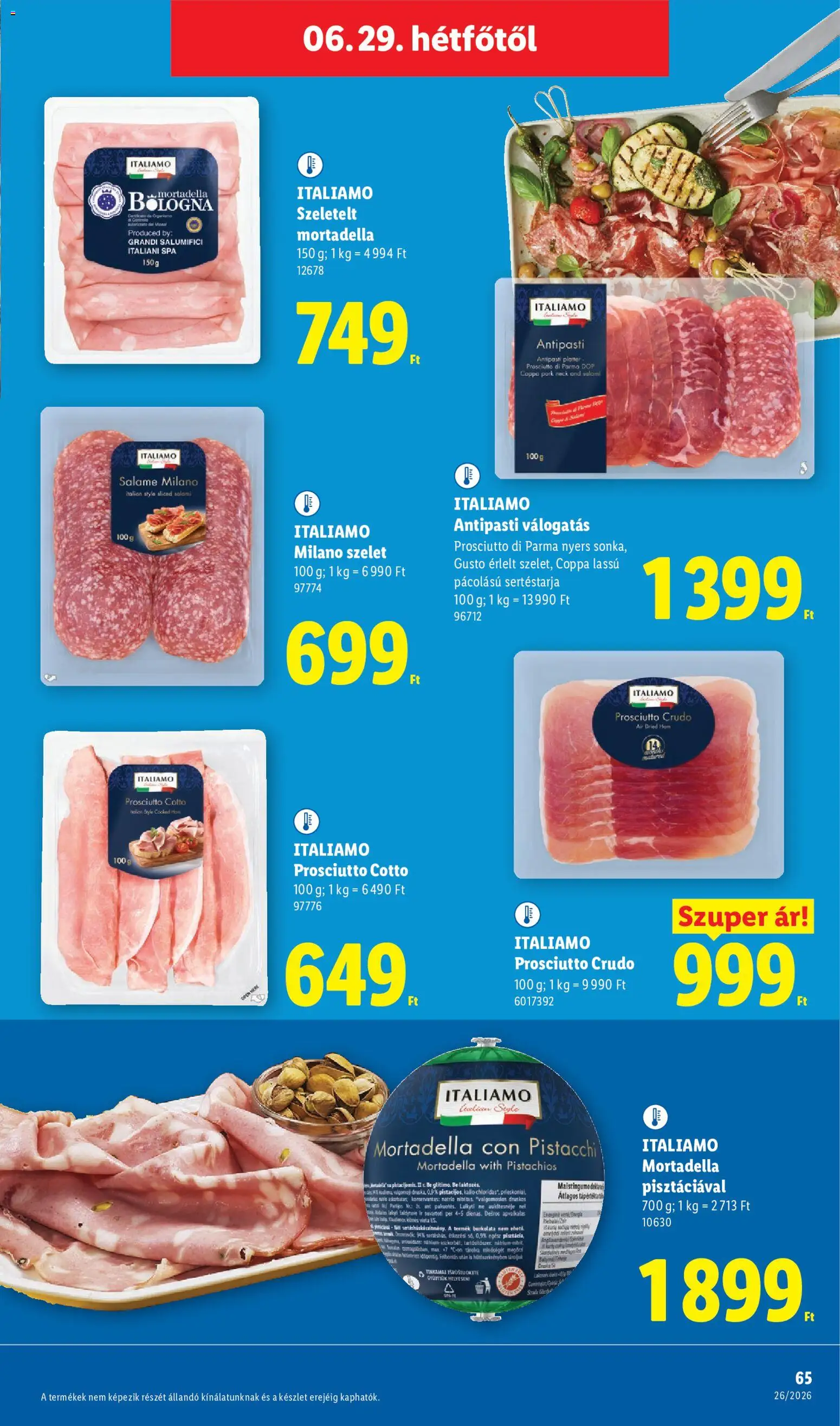 Lidl akciós ujság - amely érvényes a következő dátumtól: 25.06.2026 | Oldal: 65