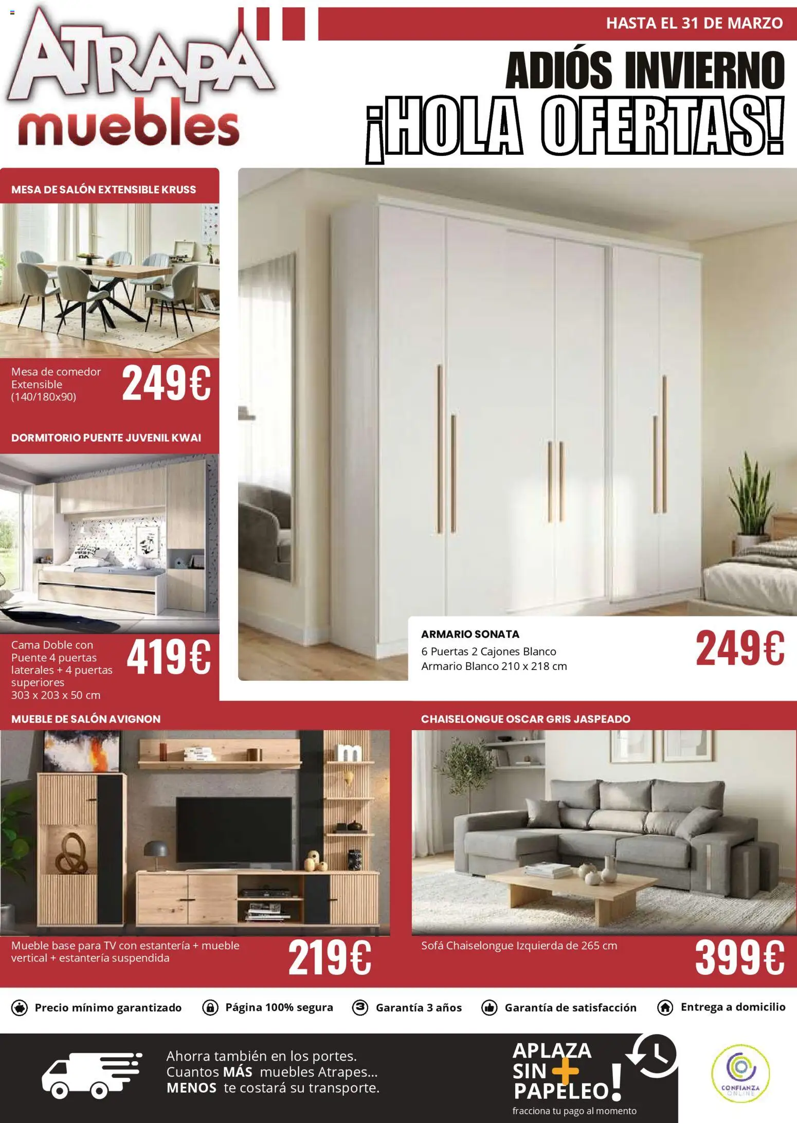 Atrapa Muebles folleto │ válido desde el 03.03.2026 | Página: 1 | Productos: Té, Muebles, Sofá, Armario