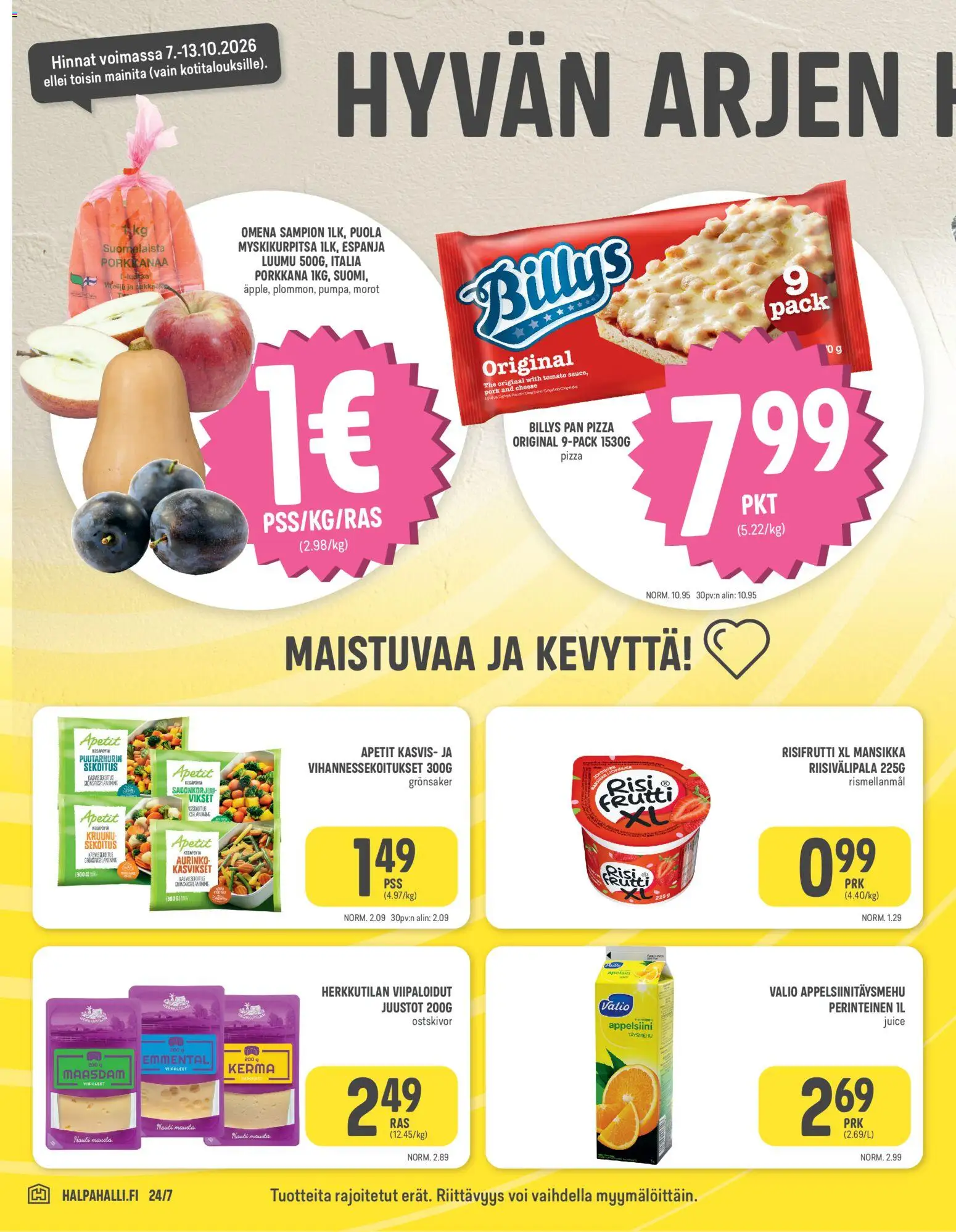 Halpa Halli tarjoukset – voimassa 07/10/2026 alkaen | Sivu: 2