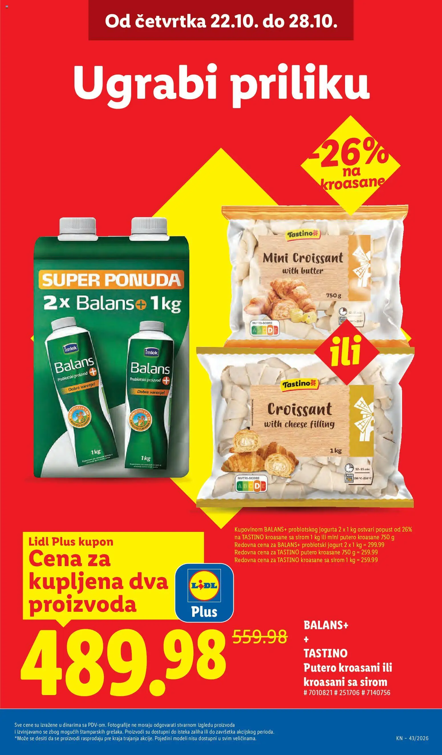 Lidl katalog - važi od 22.10.2026 | Strana: 7 | Proizvode: Jogurt