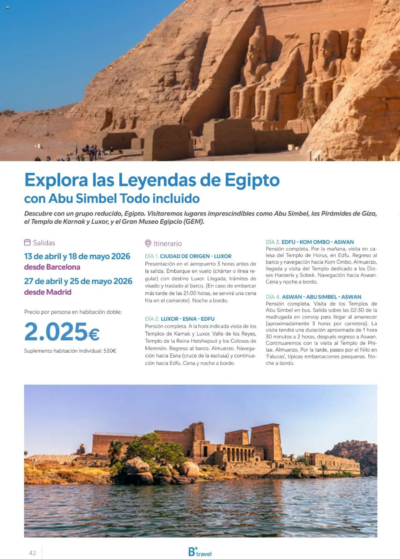 B the travel brand Viajeros Expertos Internacional 2026 │ válido desde el 03/10/2025 | Página: 42 | Productos: Navegación