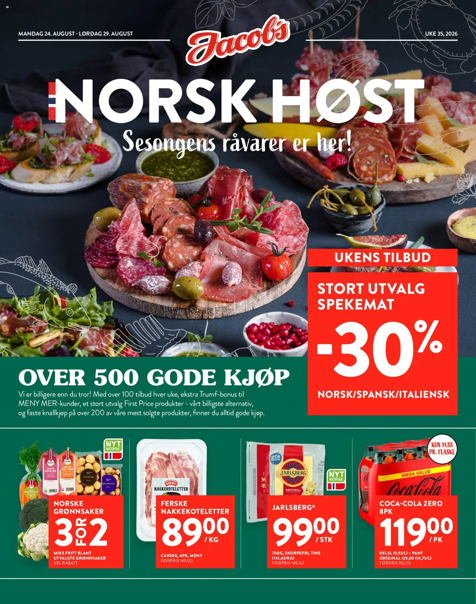 {H1} | Side: 1 | Produkter: Nakkekoteletter, Grønnsaker, Spekemat, Rødløk