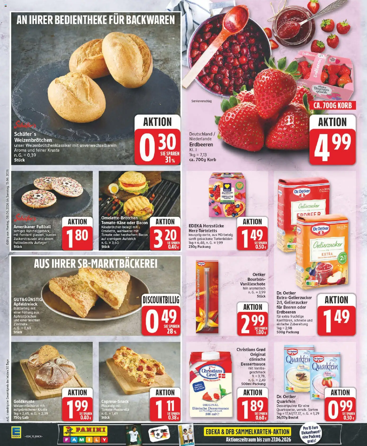 Edeka Prospekt – gültig ab 08.06.2026 | Seite: 10 | Produkte: Gelierzucker, Korb, Bourbon, Erdbeeren