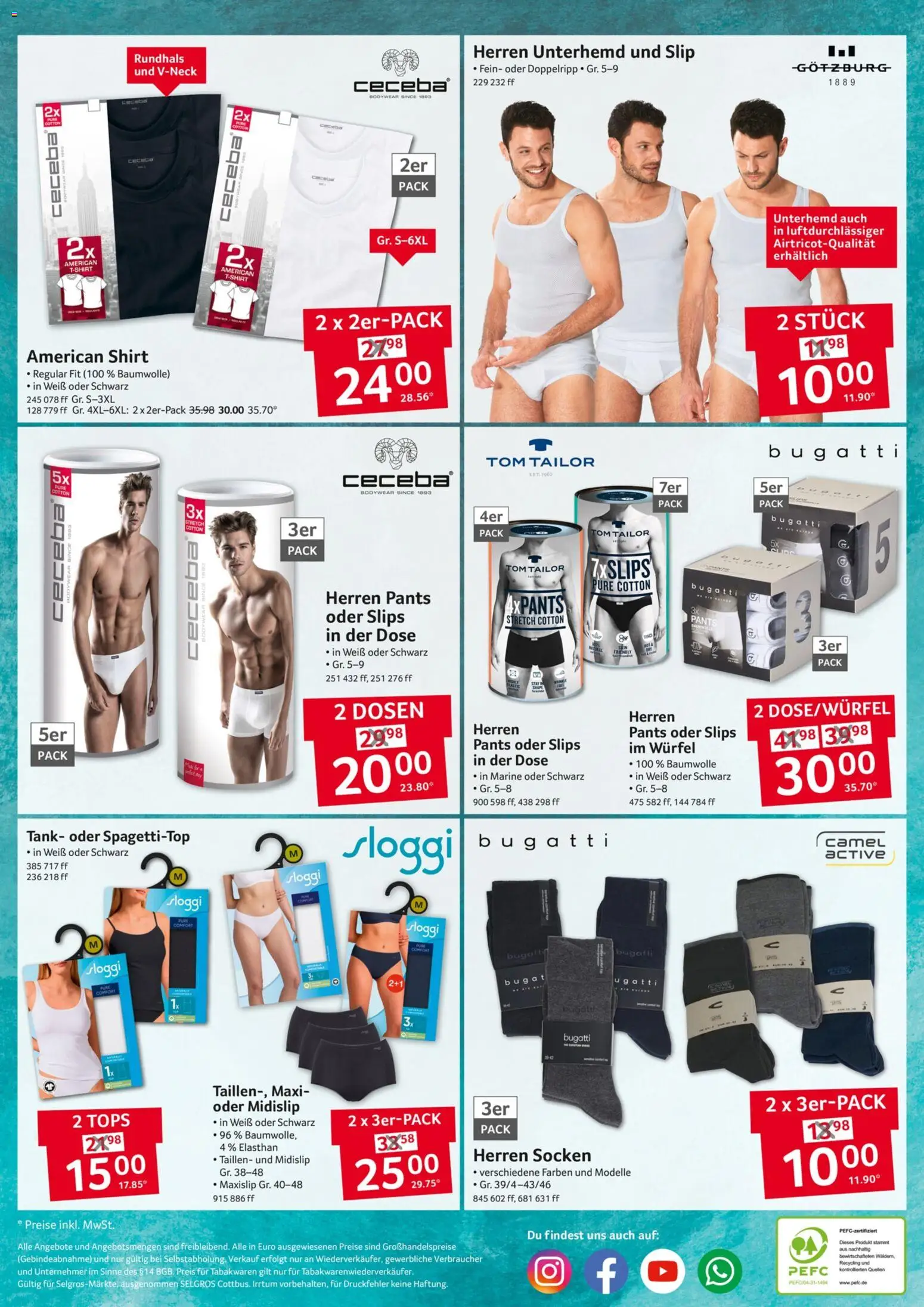 Selgros  Non Food – gültig ab 08.10.2026 | Seite: 12 | Produkte: Shirt, Unterhemd, Socken, Slip