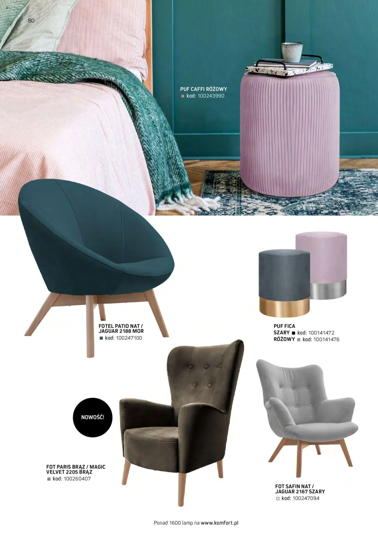 Komfort Gazetka - Katalog Meble od 01.09.2024 | Strona: 80 | Produkty: Fotel
