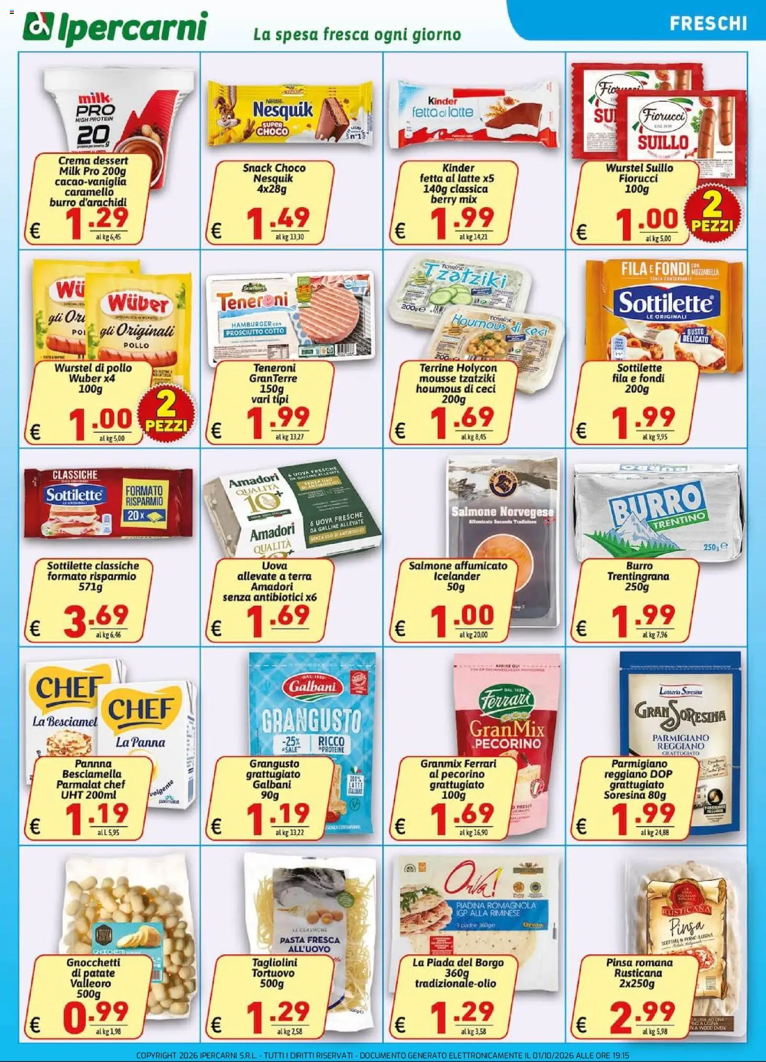 Volantino Ipercarni del 02/10/2026 | Pagina: 11 | Prodotti: Crema, Panna, Burro, Terra