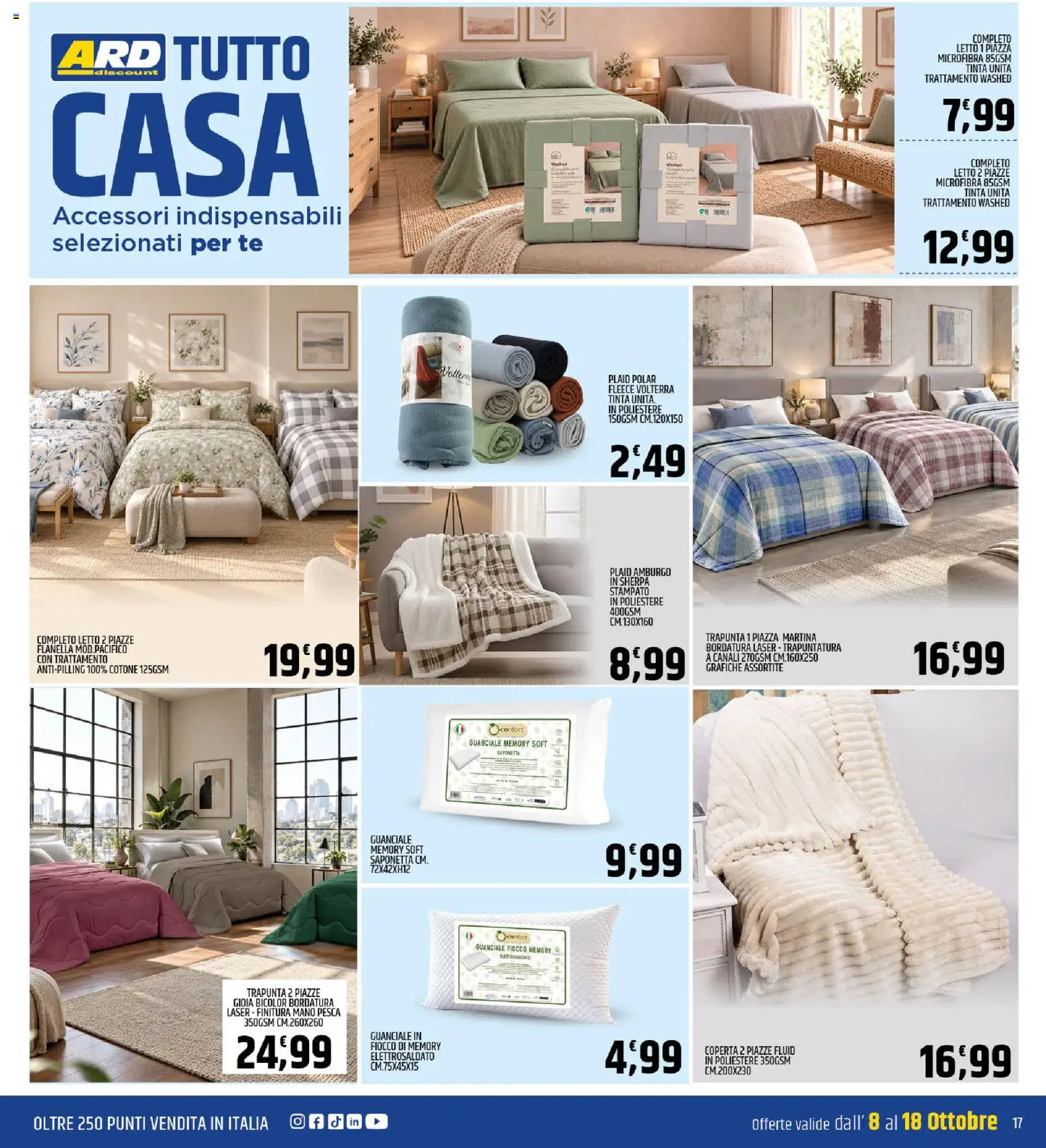 Volantino ARD Discount del 08/10/2026 | Pagina: 17 | Prodotti: Saponetta, Pesca, Coperta, Guanciale