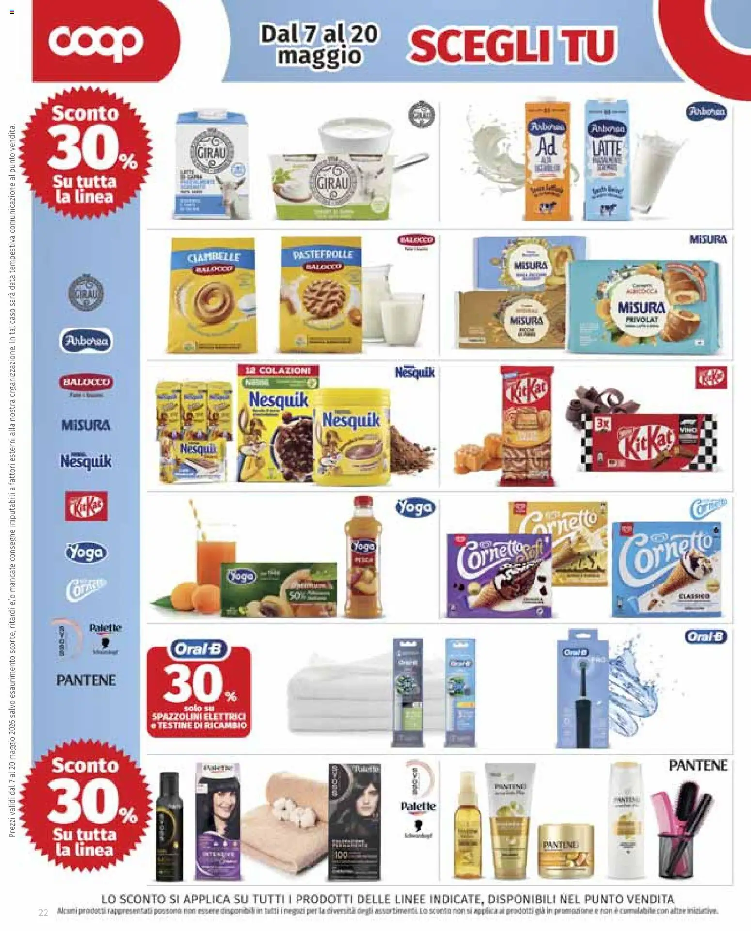 Volantino COOP del 30.04.2026 | Pagina: 22 | Prodotti: Ciambelle, Cornetto, Latte, Data
