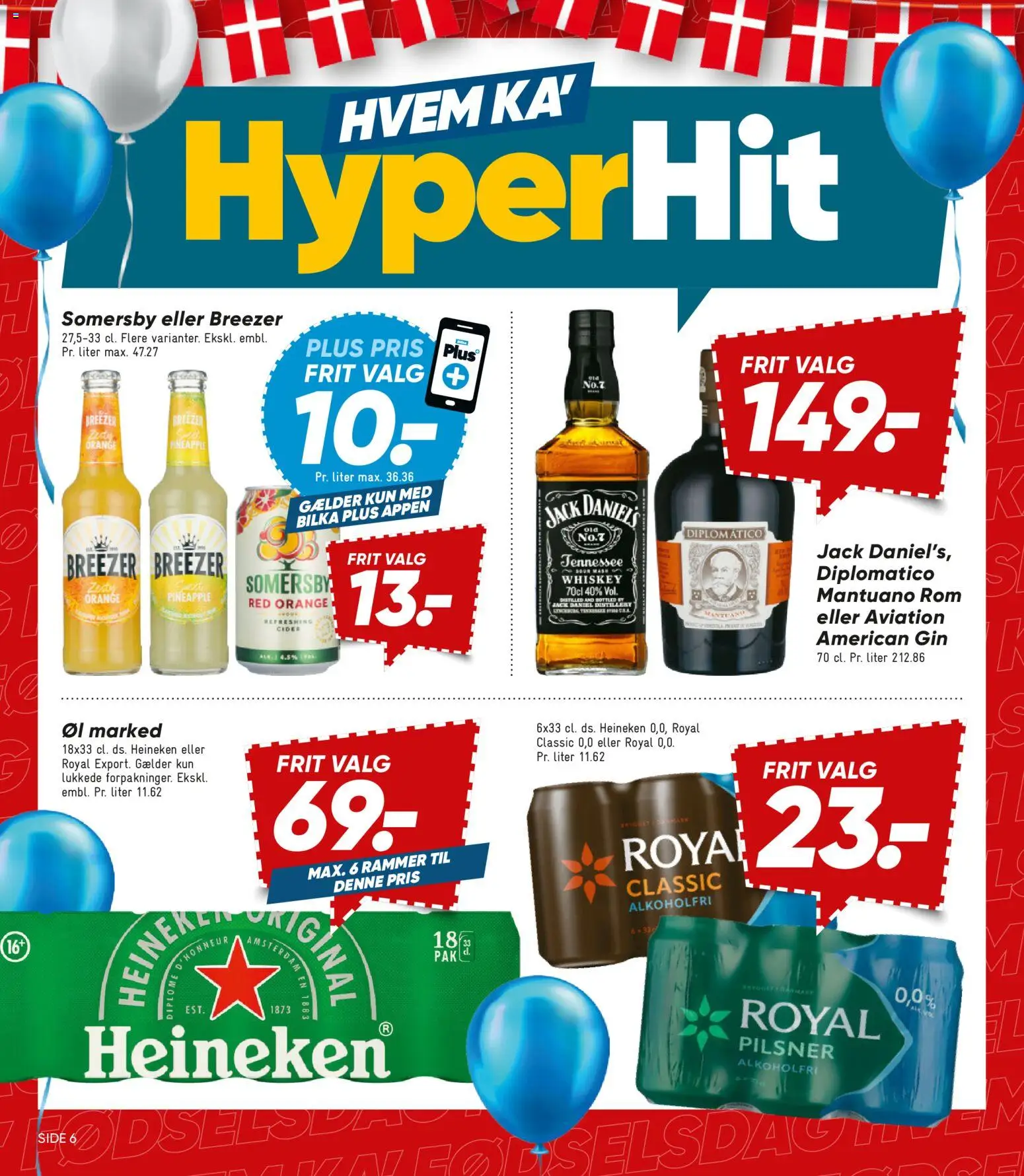 Bilka tilbudsavis – gyldig fra 04/09/2026 | Side: 6 | Produkter: Rammer, Øl, Gin, Jack Daniel's