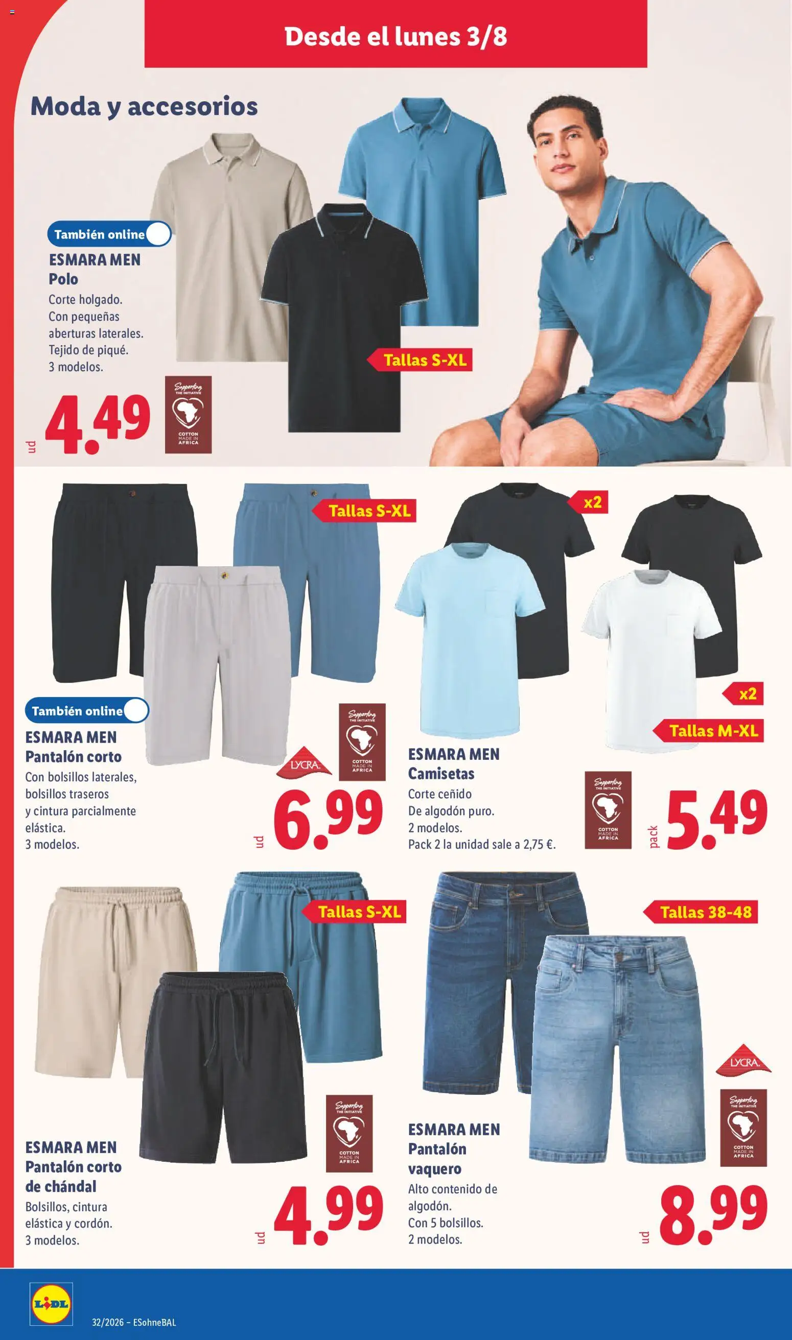 Lidl folleto de bazar │ válido desde el 03/08/2026 | Página: 10 | Productos: Pantalón corto