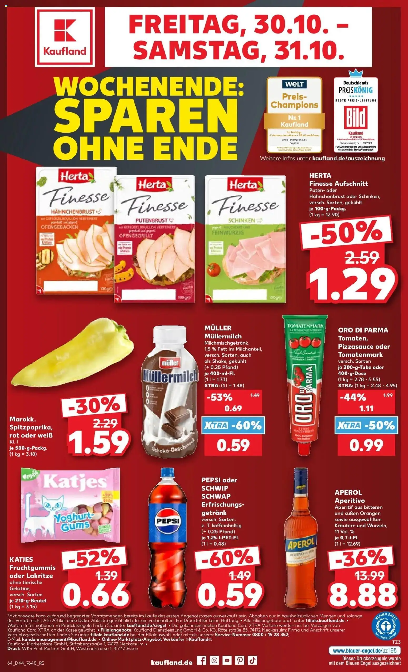 Prospekt Kaufland ab 26.10.2026 » Angebote Online zum Blättern | Seite: 68 | Produkte: Putenbrust, Orangen, Tomaten, Schwip schwap