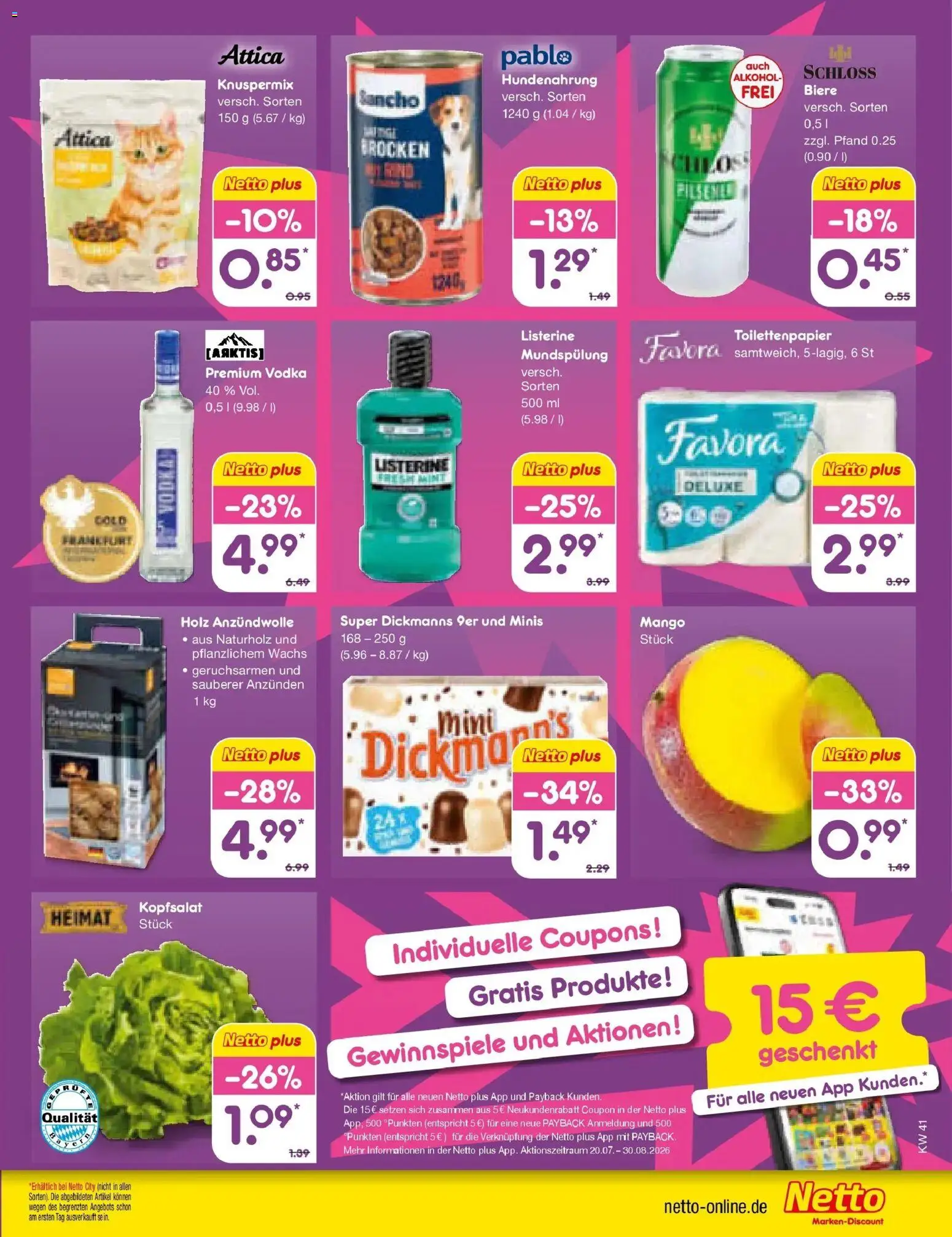 Netto Marken-Discount Prospekt München (ab 12.10.2026) » Angebote | Seite: 73 | Produkte: Alkohol, Mango, Listerine, Toilettenpapier