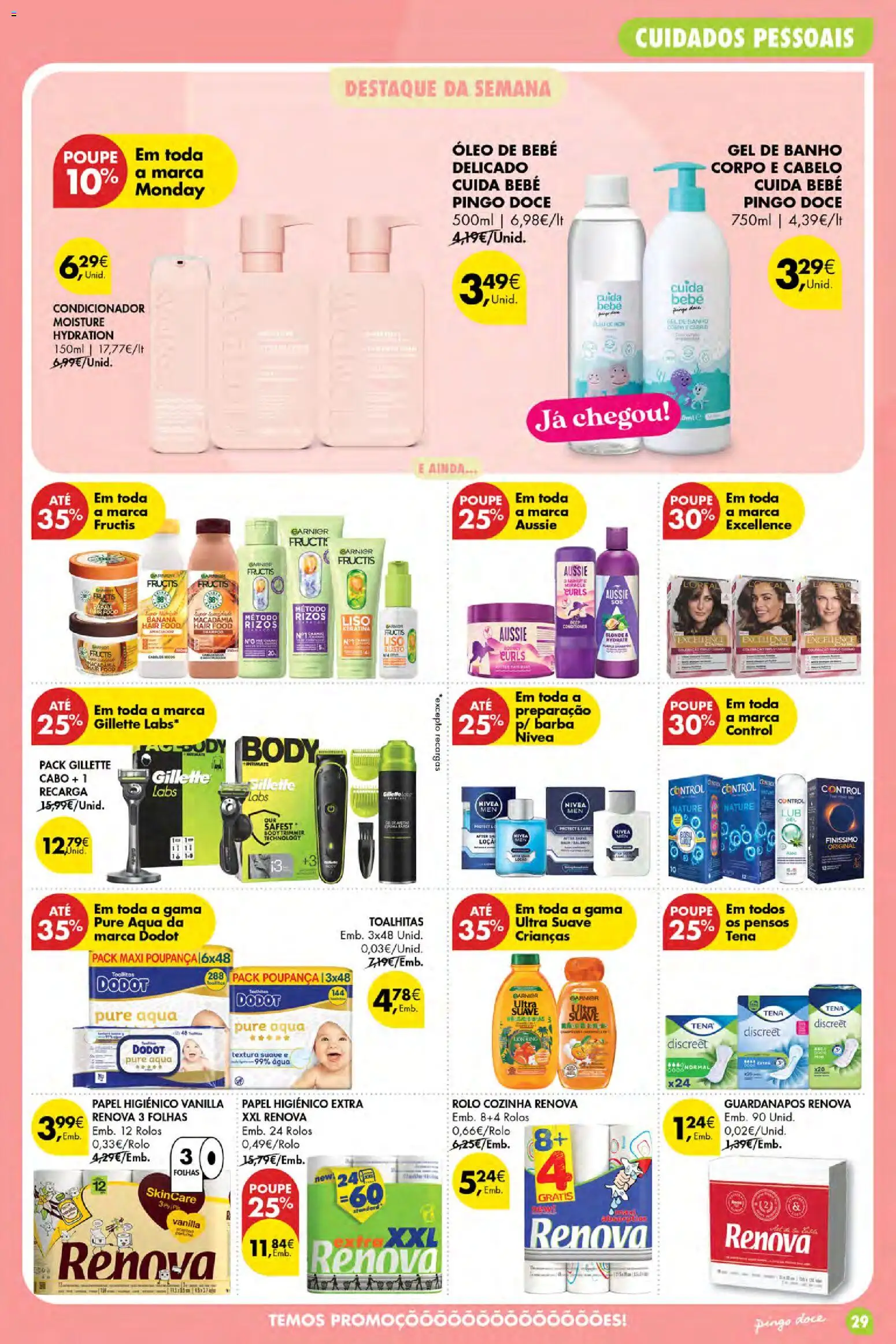 Pingo Doce Poupe Esta Semana Açores │ válido de 27/08/2026 | Página: 29 | Produtos: Cabo, Papel higiénico, Guardanapos, Condicionador