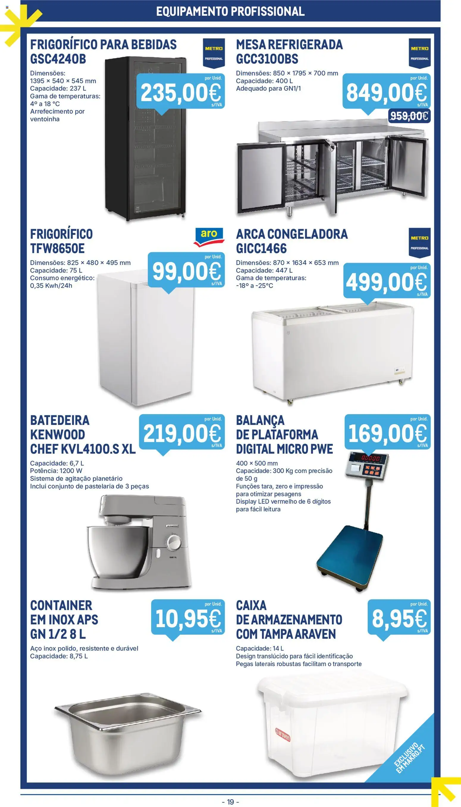 Makro folheto │ válido de 29/09/2026 | Página: 19 | Produtos: Frigorífico, Bebidas, Mesa, Caixa