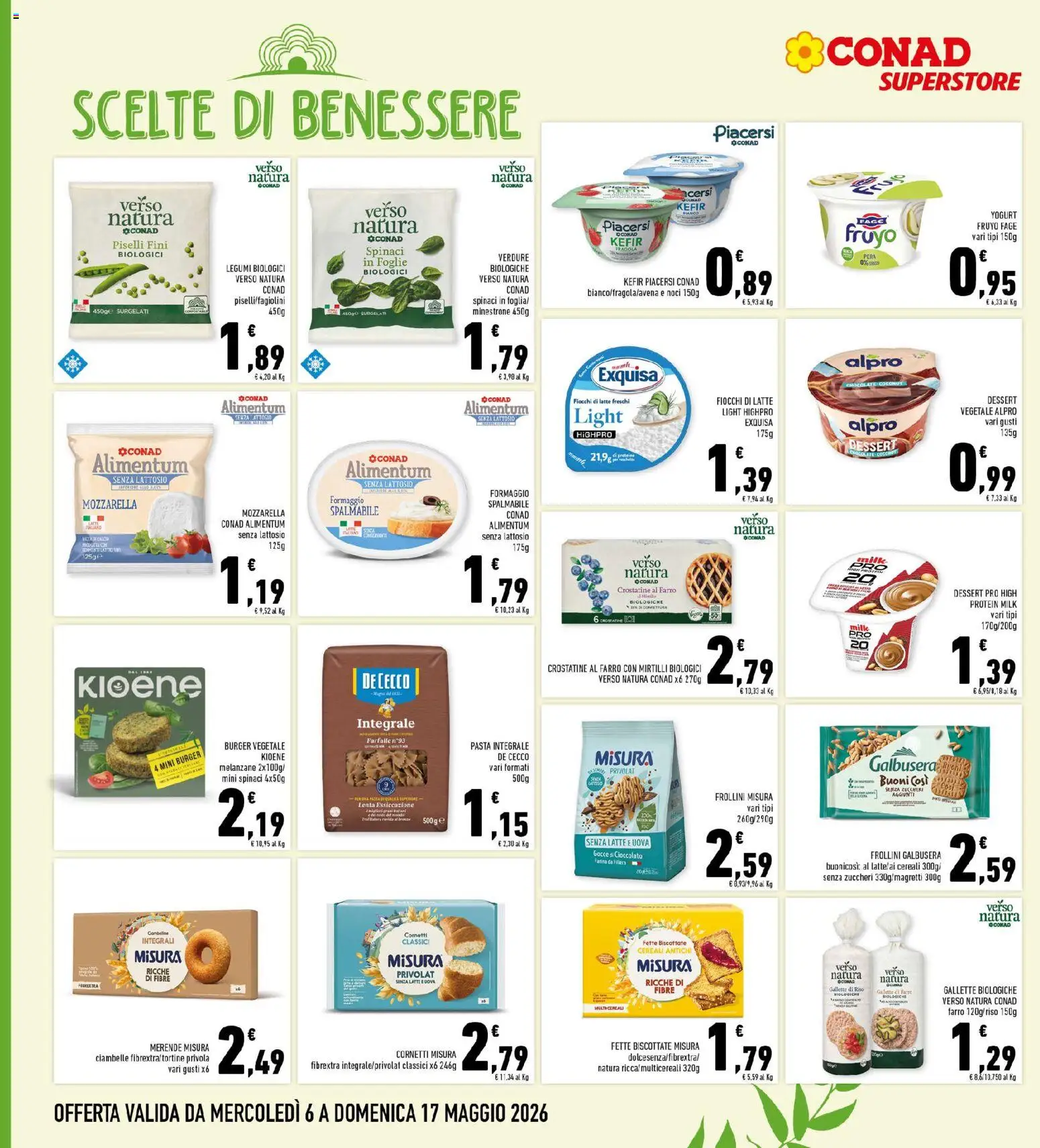 Volantino Conad del 06.05.2026 | Pagina: 12 | Prodotti: Legumi, Cioccolato, Formaggio, Piselli