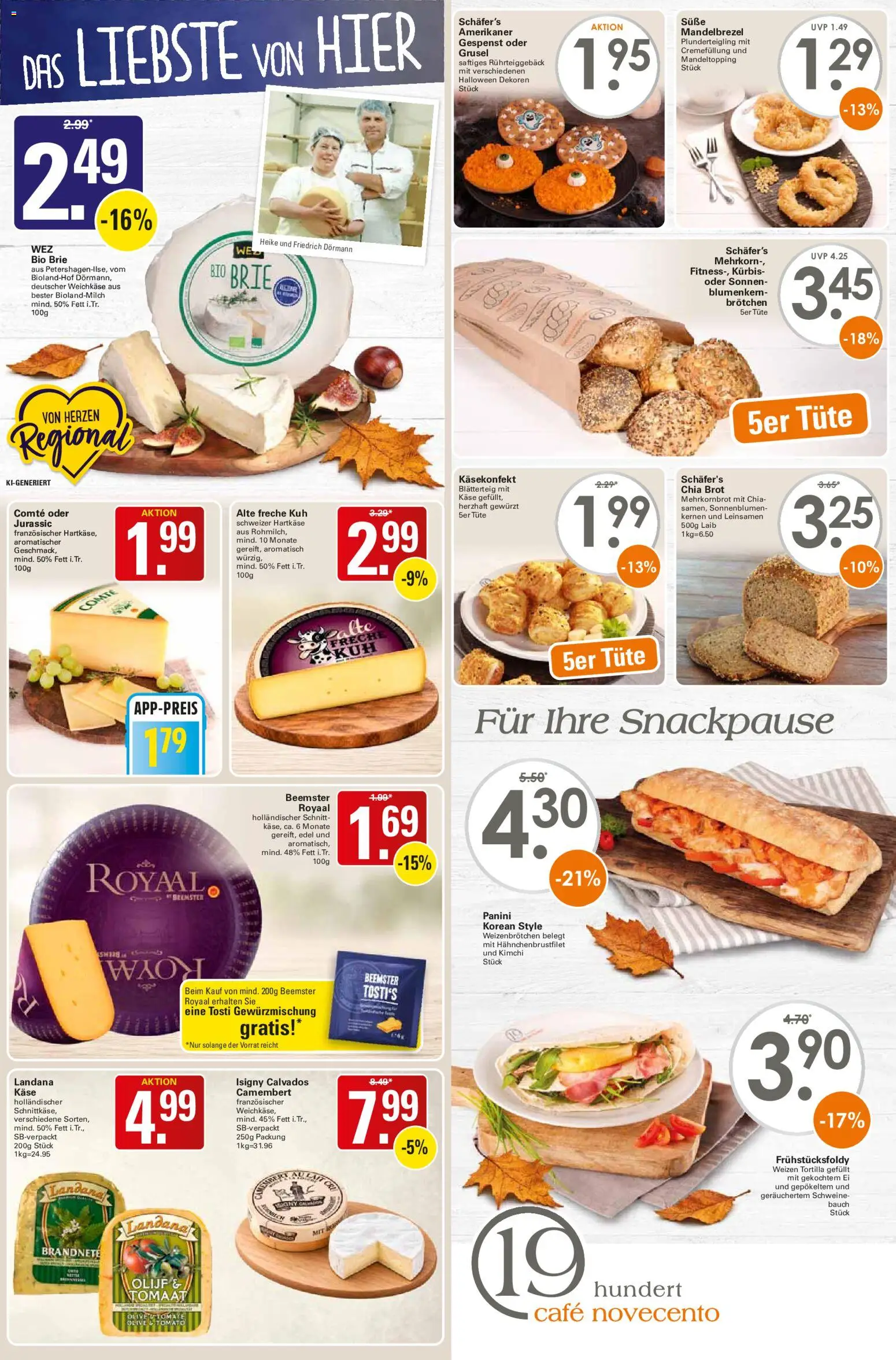 WEZ Prospekt – gültig ab 26.10.2026 | Seite: 5 | Produkte: Käse, Camembert, Kürbis, Brot