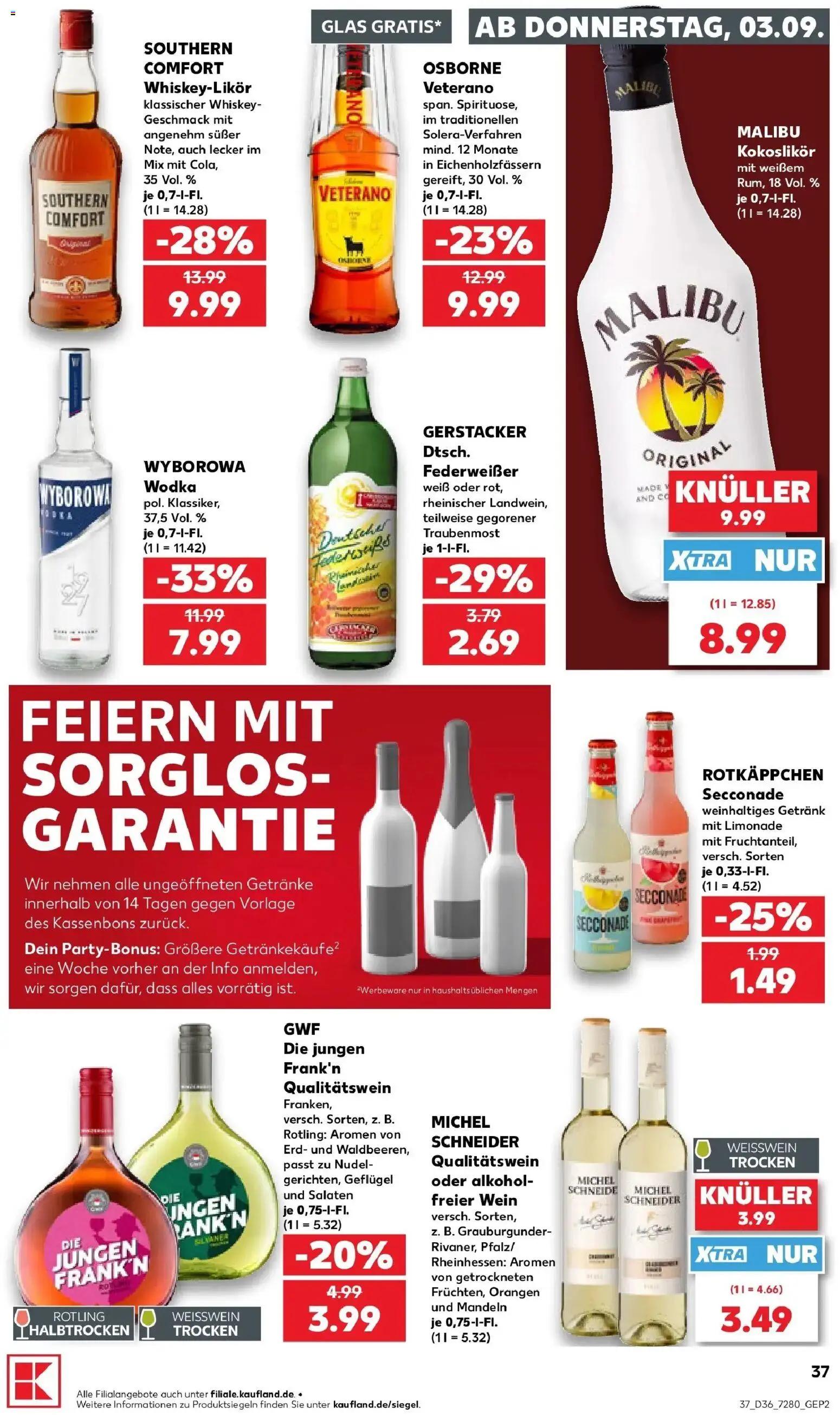 Prospekt Kaufland ab 31.08.2026 » Angebote Online zum Blättern | Seite: 46 | Produkte: Limonade, Rotkäppchen, Wein, Wodka