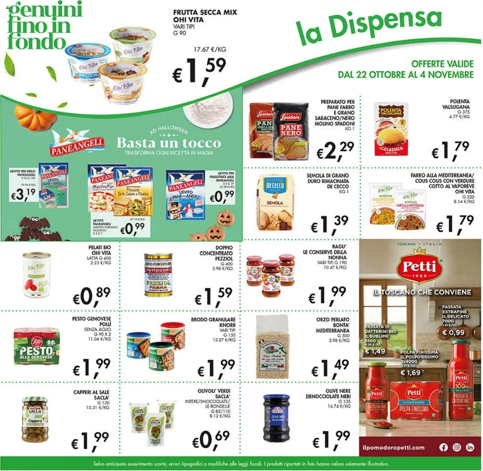 Volantino Coal del 22/10/2026 | Pagina: 23 | Prodotti: De Cecco, Verdure, Frutta, Pesto