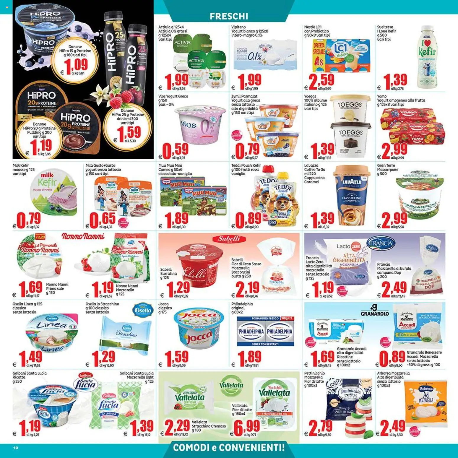 Volantino Elite Supermercati del 31/07/2026 | Pagina: 10 | Prodotti: Yogurt greco, Yogurt, Stracchino, Mascarpone
