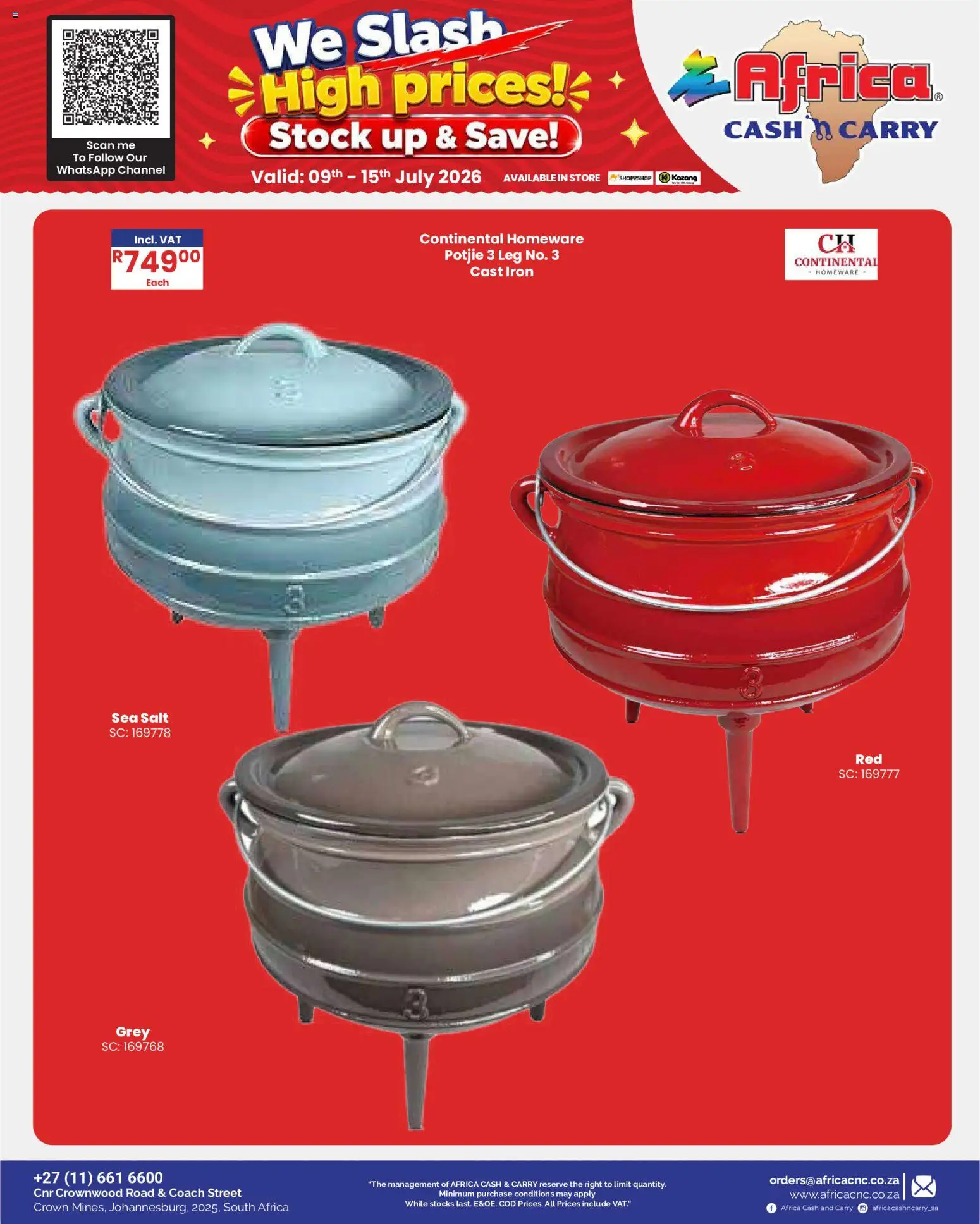 New Africa Cash & Carry catalogue – valid from 09/07/2026 | Page: 45 | Products: Iron, Stock, Salt
