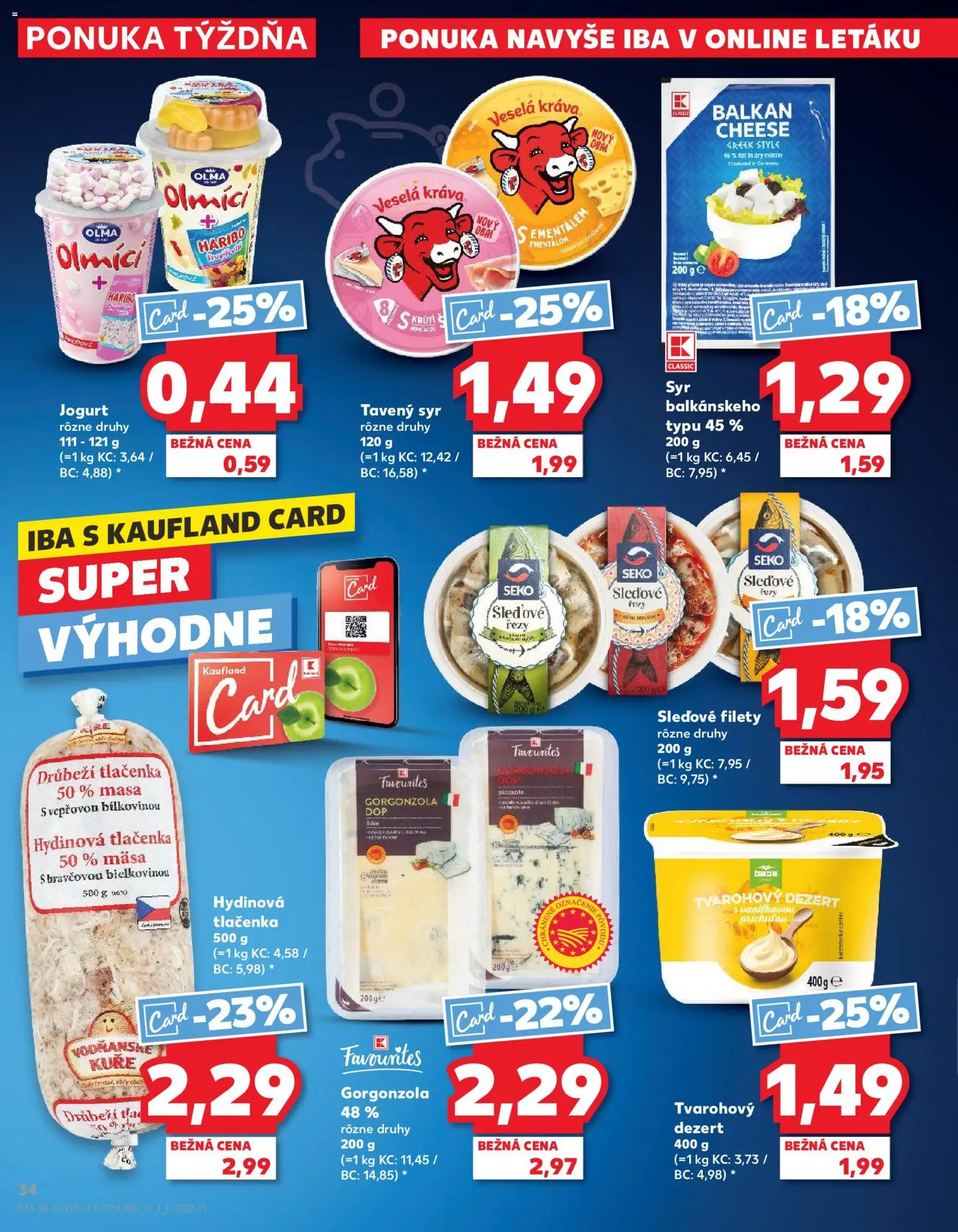 Nové Kaufland akcie – leták je platný od 30.04.2026 | Strana: 34 | Produkty: Syr, Jogurt