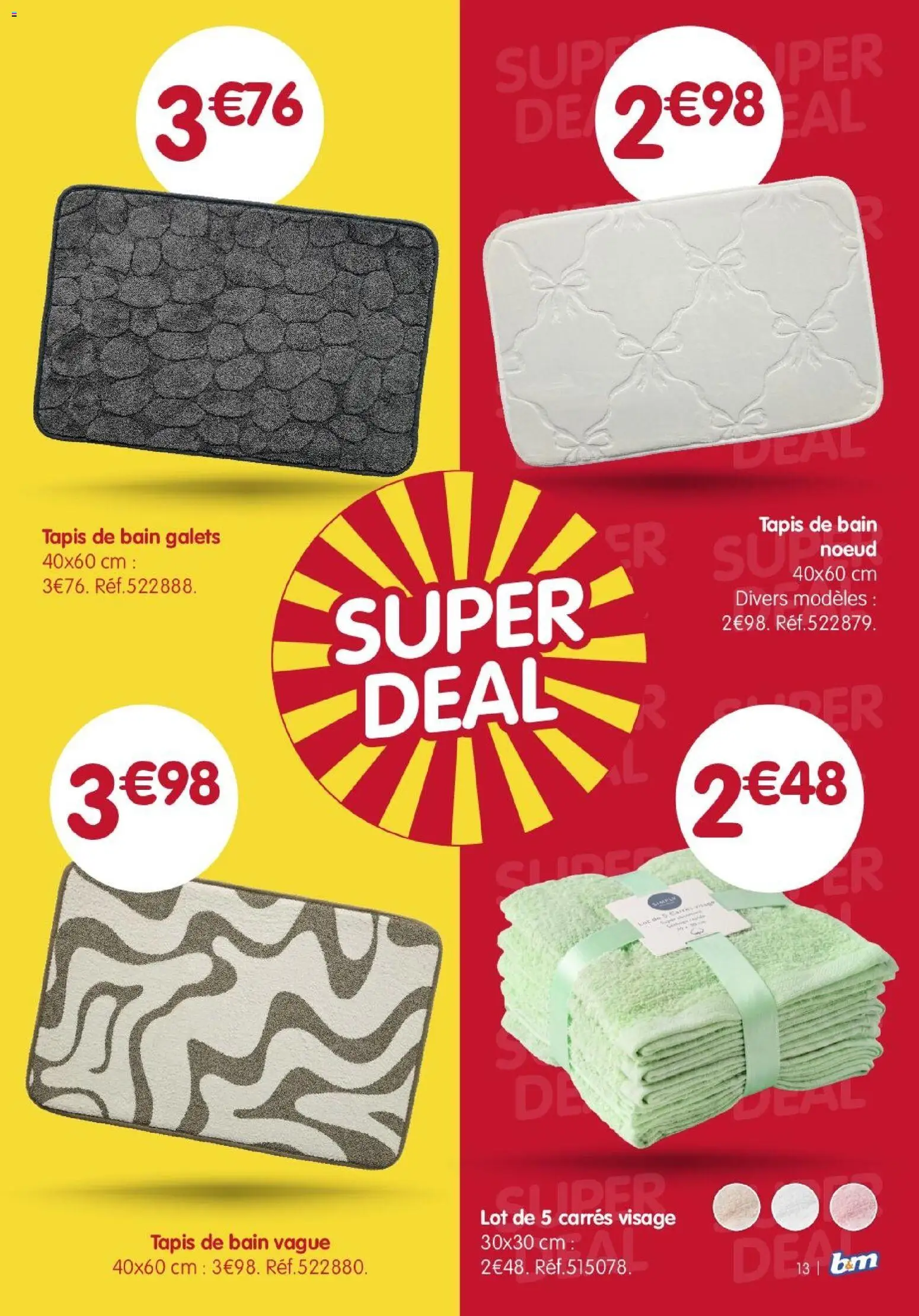 {H1} | Page: 13 | Produits: Tapis de bain, Tapis