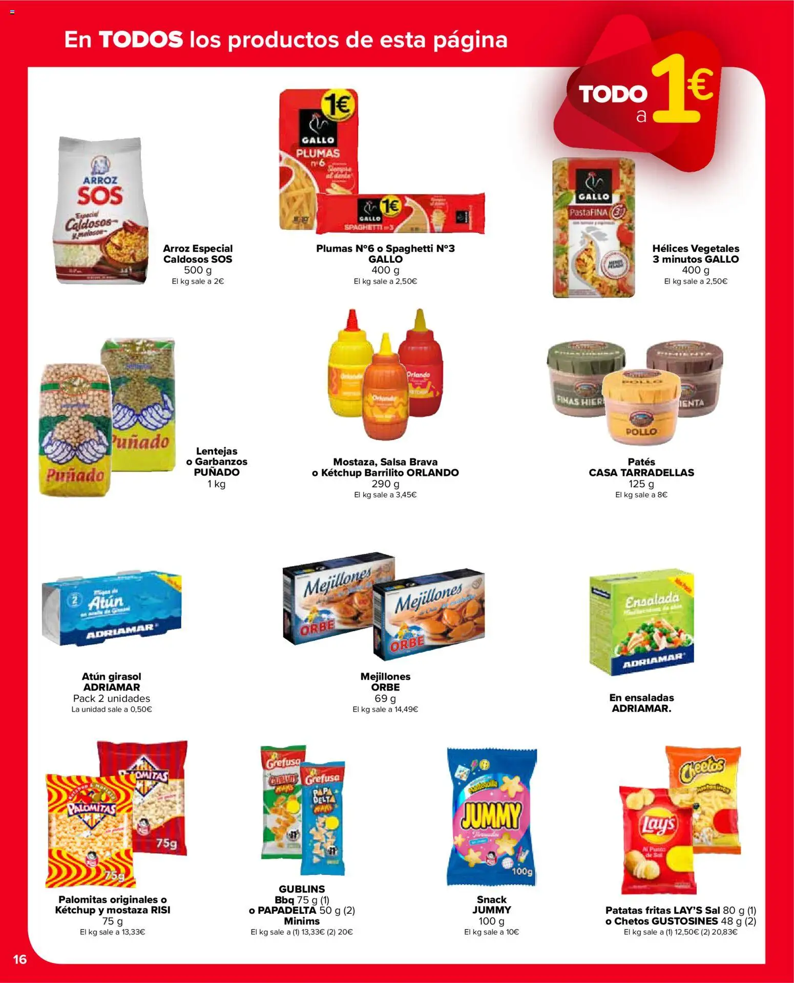 Carrefour Market folleto │ válido desde el 28/07/2026 | Página: 16 | Productos: Salsa brava, Arroz, Ensalada