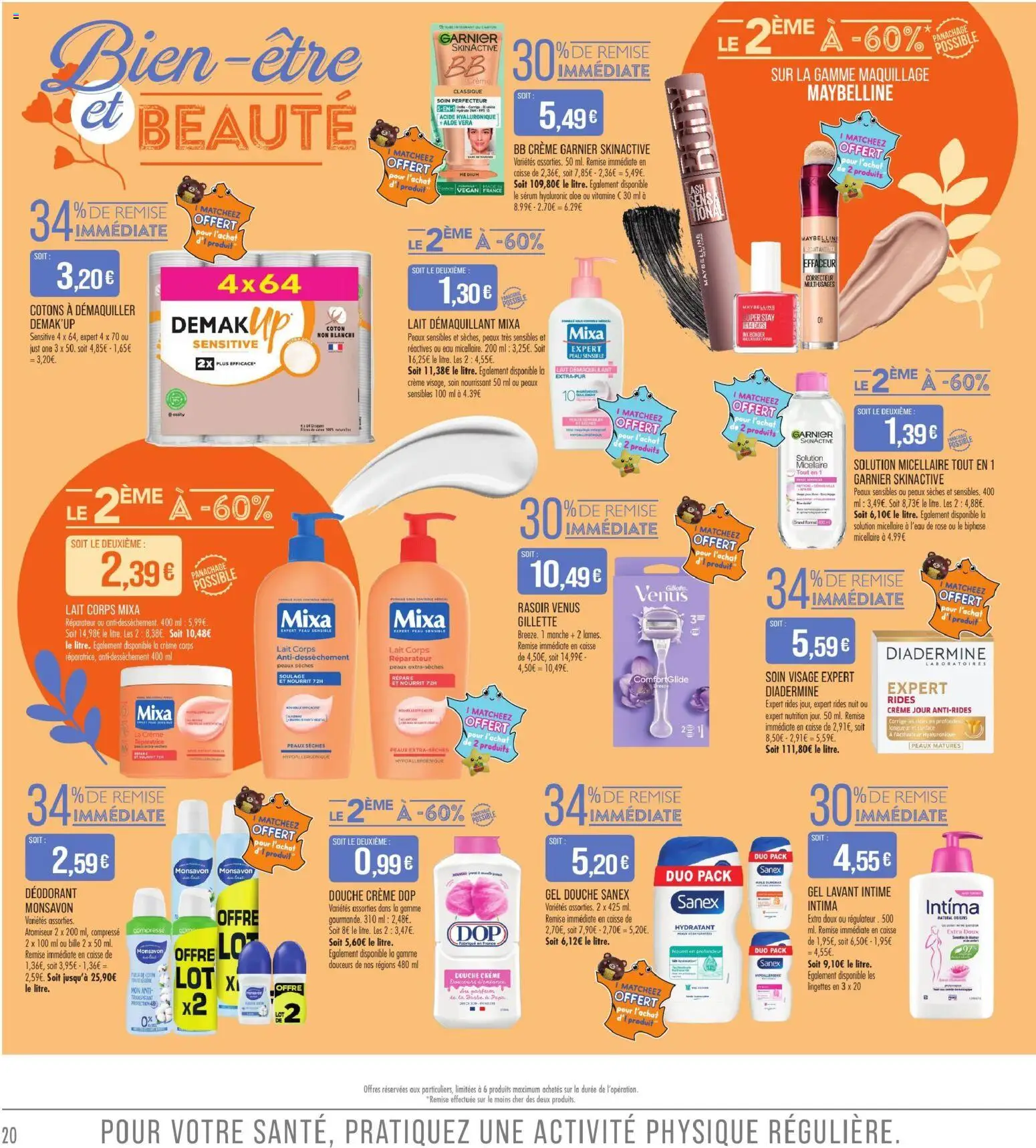 {H1} | Page: 20 | Produits: Maquillage, Déodorant, Lait, Acide hyaluronique