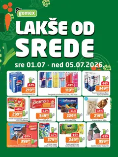 Gomex katalog Lakše od srede - pregled Gomex kataloga - važi od 01.07.2026