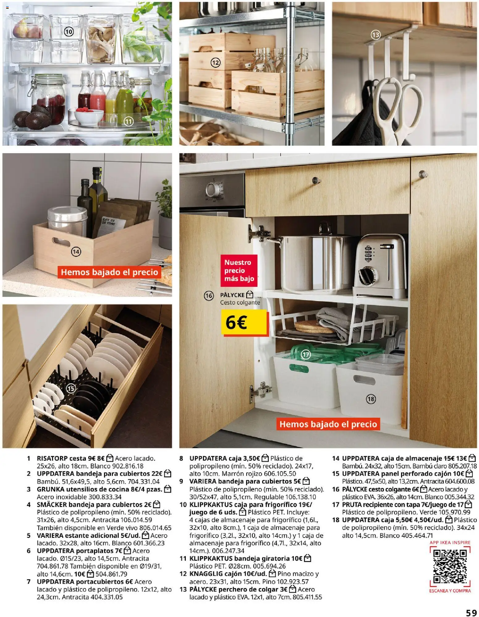 IKEA - Accesorios y decoración │ válido desde el 01/09/2026 | Página: 59 | Productos: Perchero, Portaplatos, Cocina, Caja