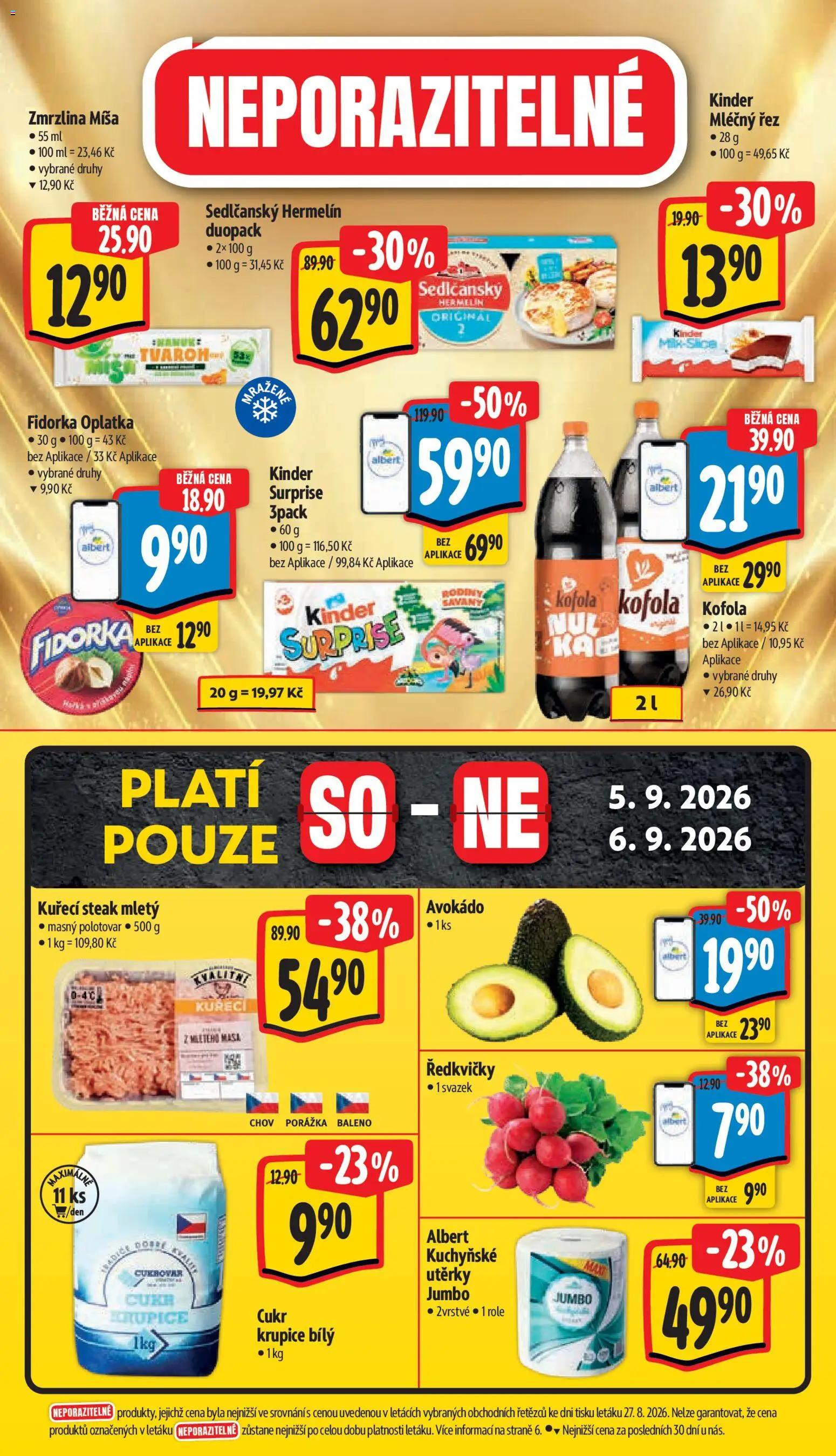 Albert leták - Supermarket od 02.09.2026 | Strana: 41 | Produkty: Krupice, Zmrzlina, Steak, Kofola