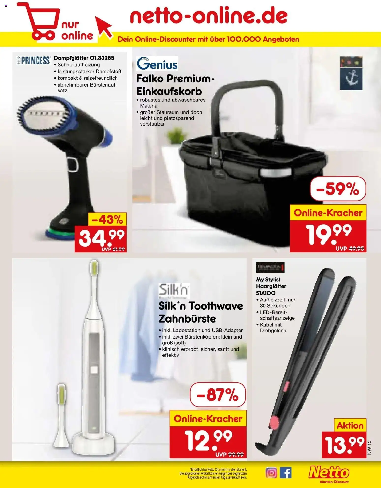 Netto Marken-Discount Prospekt München	 – gültig ab 07.04.2026 | Seite: 41 | Produkte: Kabel, Haarglätter, Zahnbürste