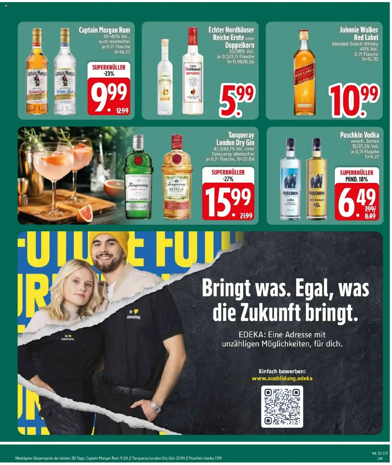 Edeka Prospekt Erdweg (ab 24.08.2026) » Angebote Online | Seite: 19 | Produkte: Whisky, Rum, Vodka, Johnnie walker