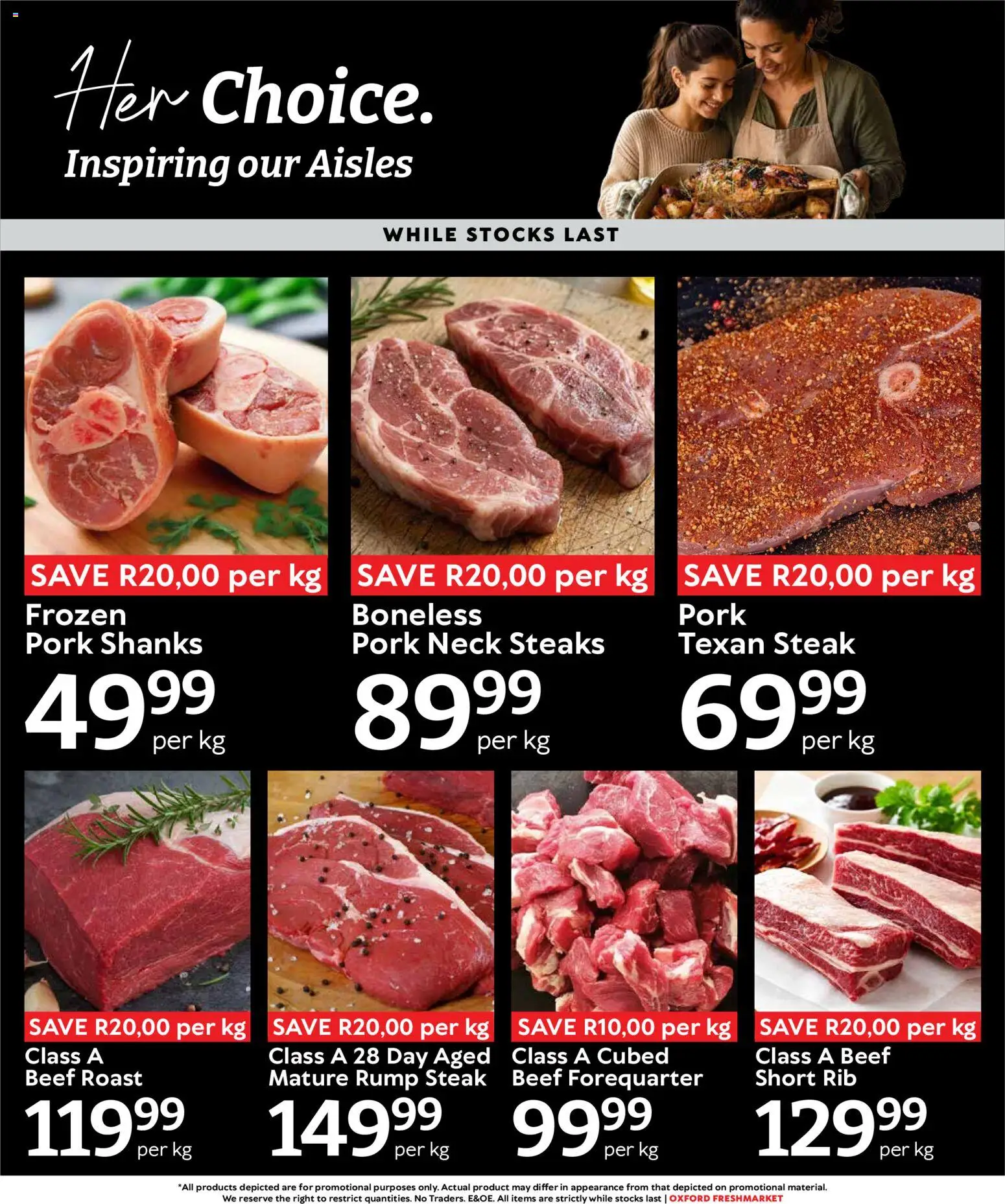 New Oxford Freshmarket catalogue – valid from 12/08/2026 | Page: 3 | Products: Rump steak, Pork neck, Steak, Beef roast