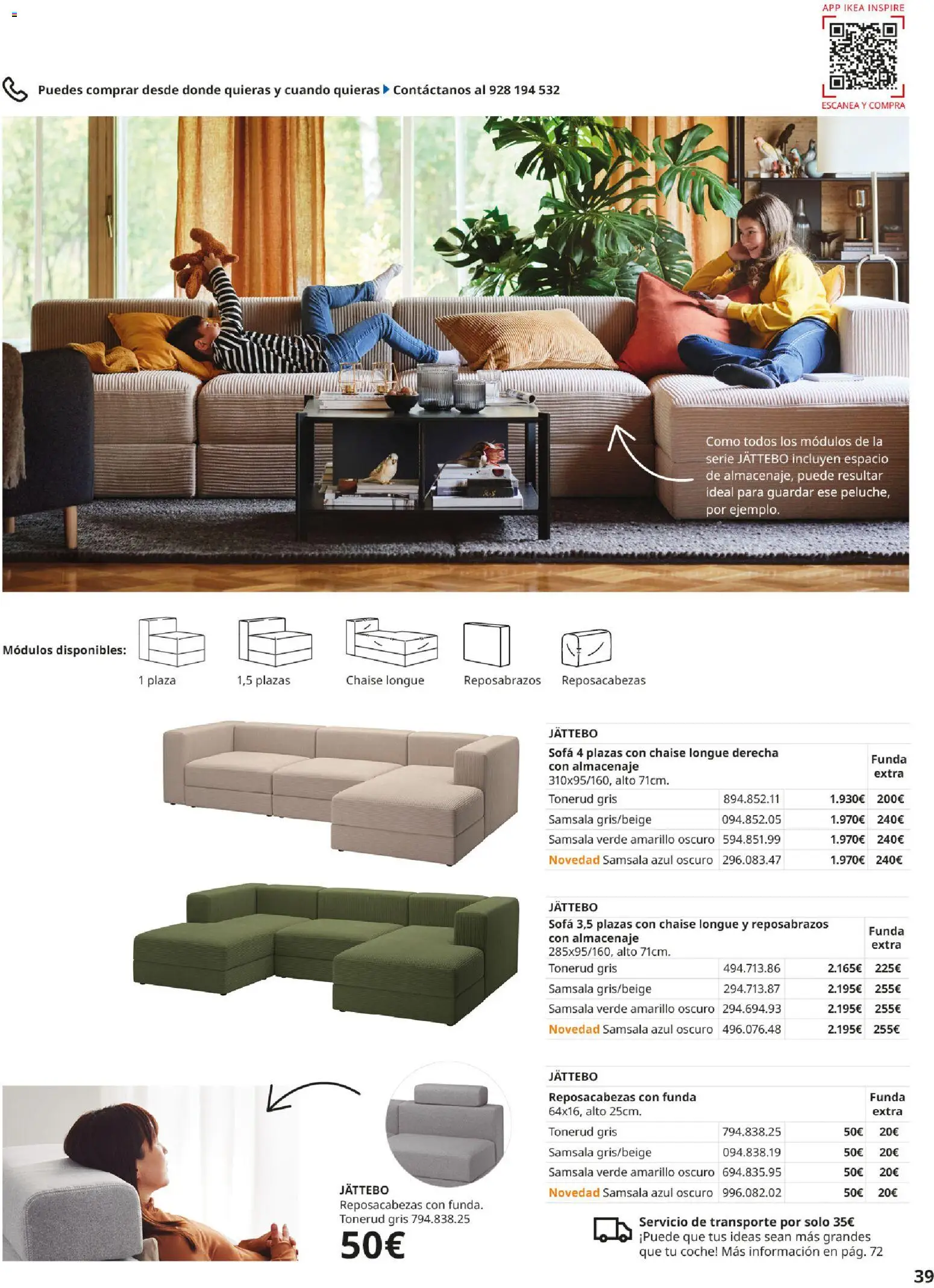 Catálogo IKEA Sofás │ válido desde el 07.05.2026 | Página: 39 | Productos: Funda, Almacenaje, Sofá