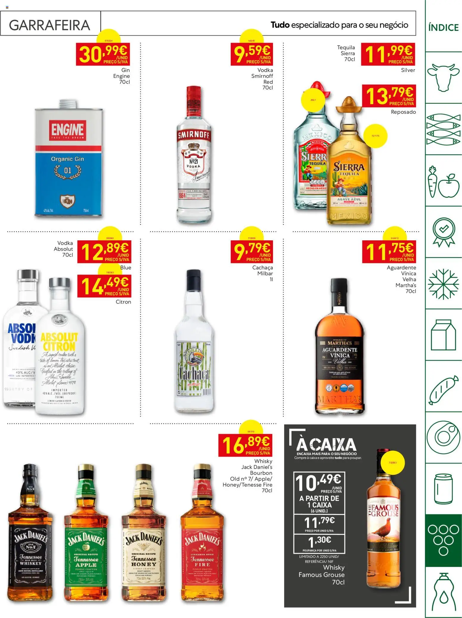 Recheio Horeca Madeira │ válido de 08/09/2026 | Página: 29 | Produtos: Whisky, Cachaça, Tequila, Vodka