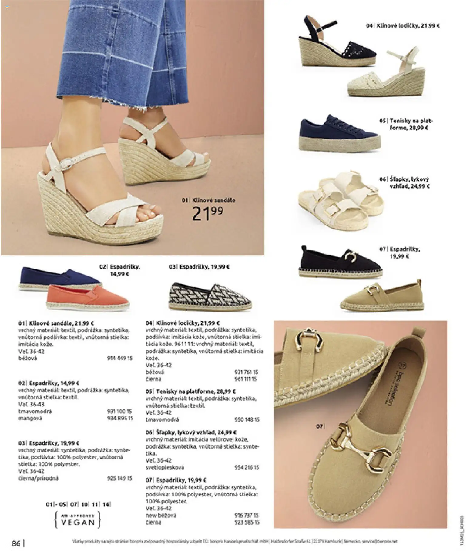 Nové Bonprix akcie – leták je platný od 05.05.2026 | Strana: 88 | Produkty: Tenisky, Sandále