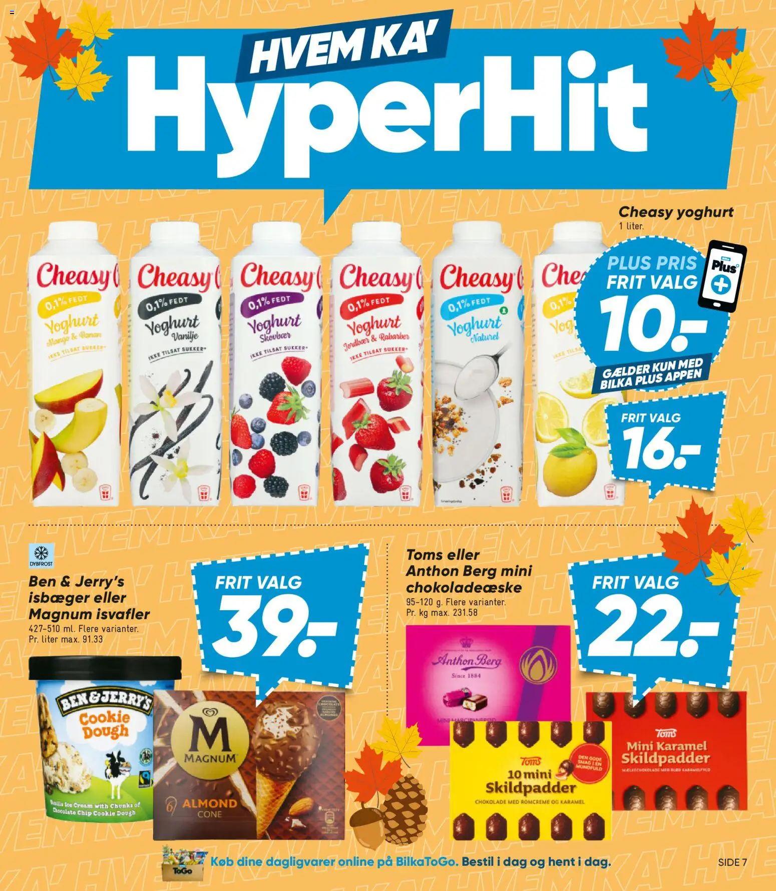 Bilka tilbudsavis – gyldig fra 11/09/2026 | Side: 7 | Produkter: Rabarber, Yoghurt, Chokolade, Jordbær