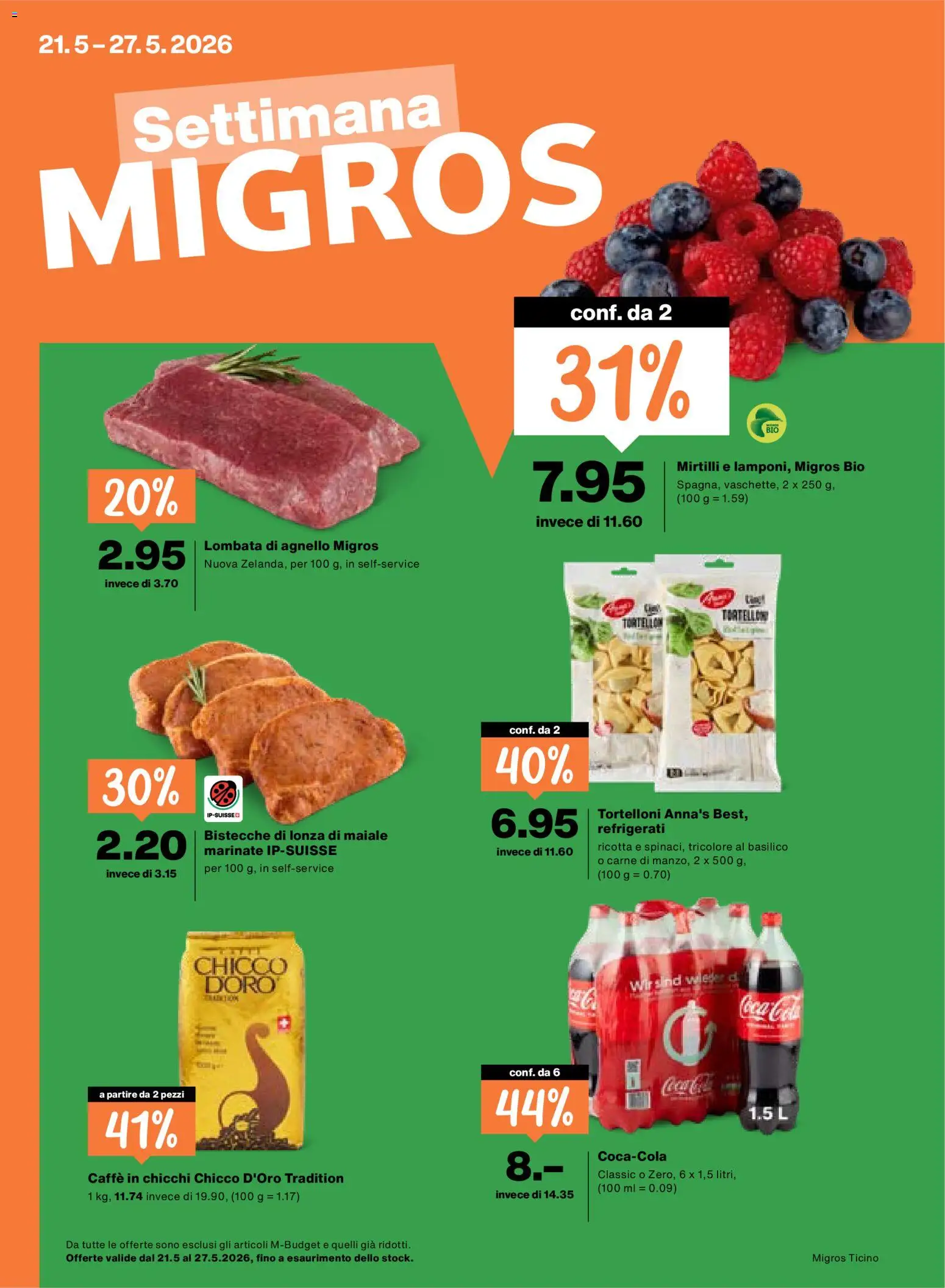 Migros aktionen IT – gültig ab 21.05.2026 | Seite: 1 | Produkte: Coca Cola