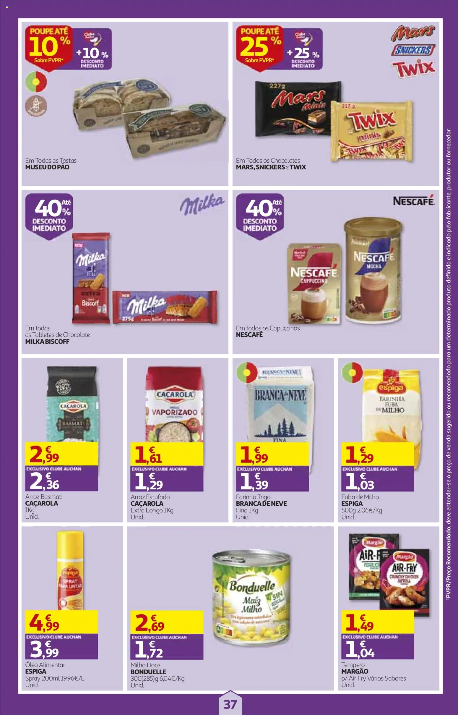 Auchan folheto │ válido de 15/10/2026 | Página: 37 | Produtos: Arroz basmati, Chocolates, Pão, Farinha